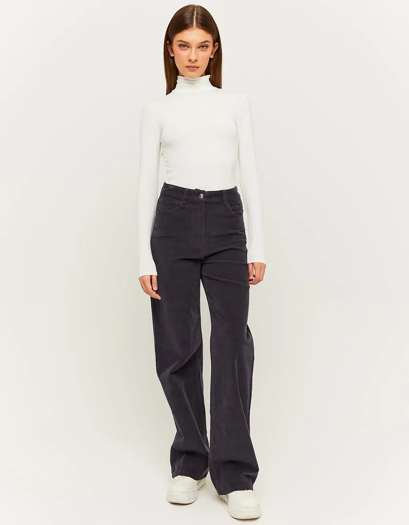 Pantaloni Wide Leg in velluto a coste  
