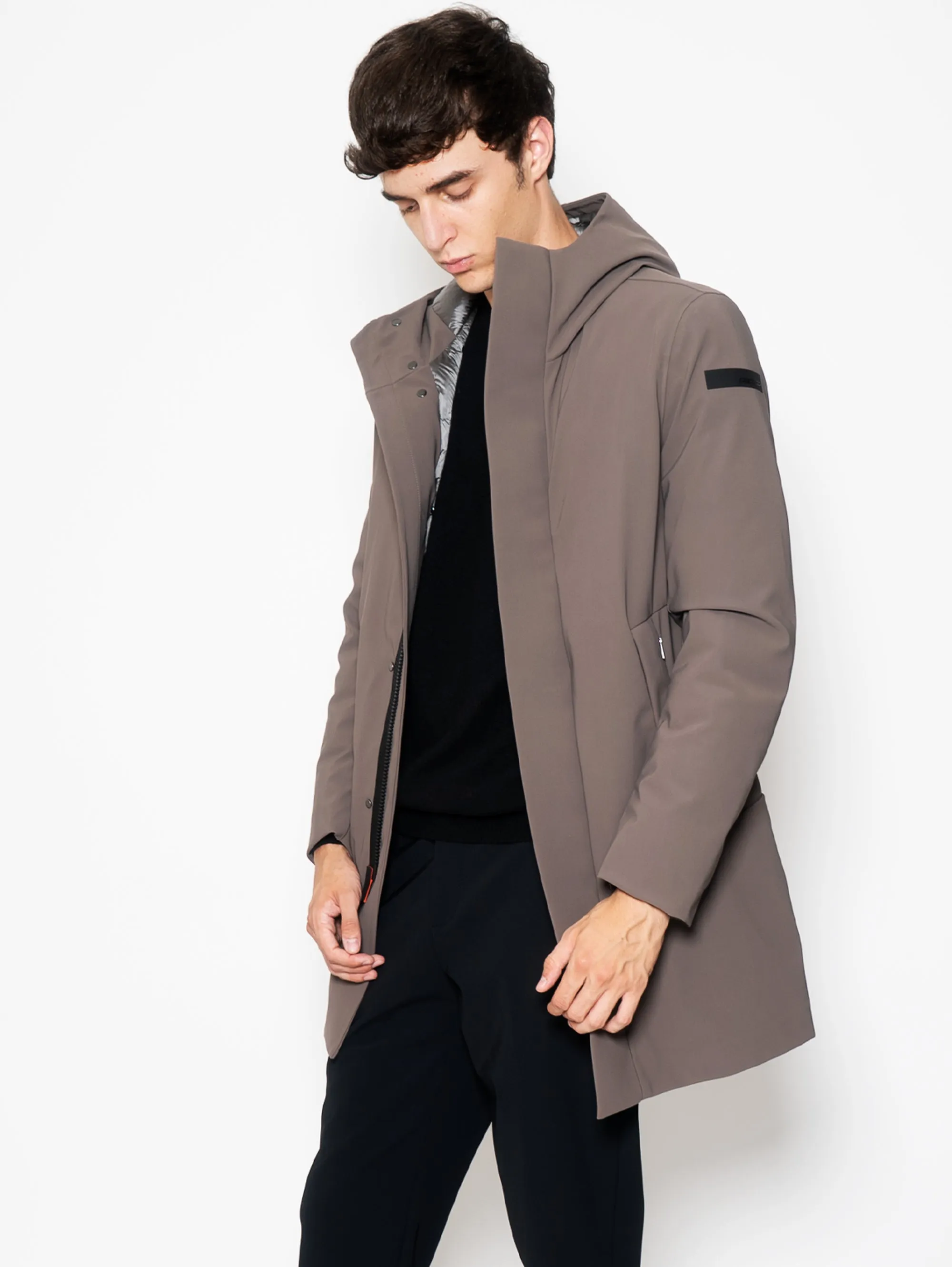 Parka Eskimo in Membrana Imbottito Tortora