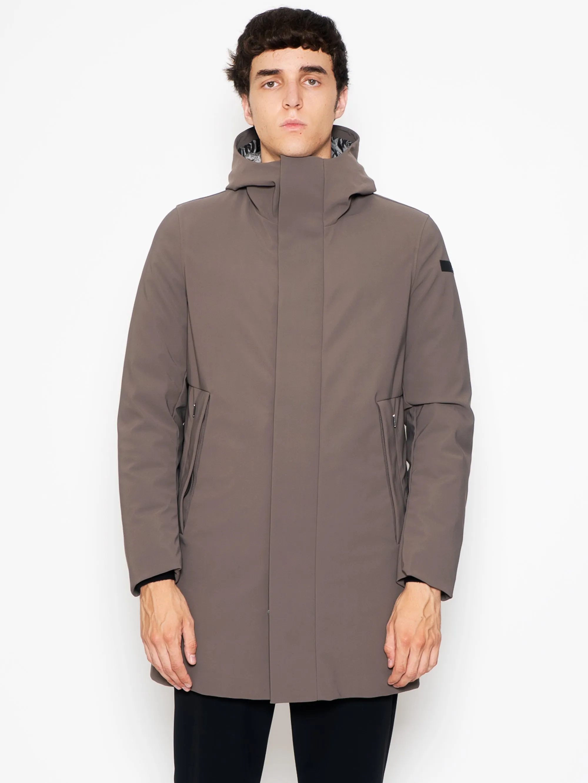 Parka Eskimo in Membrana Imbottito Tortora