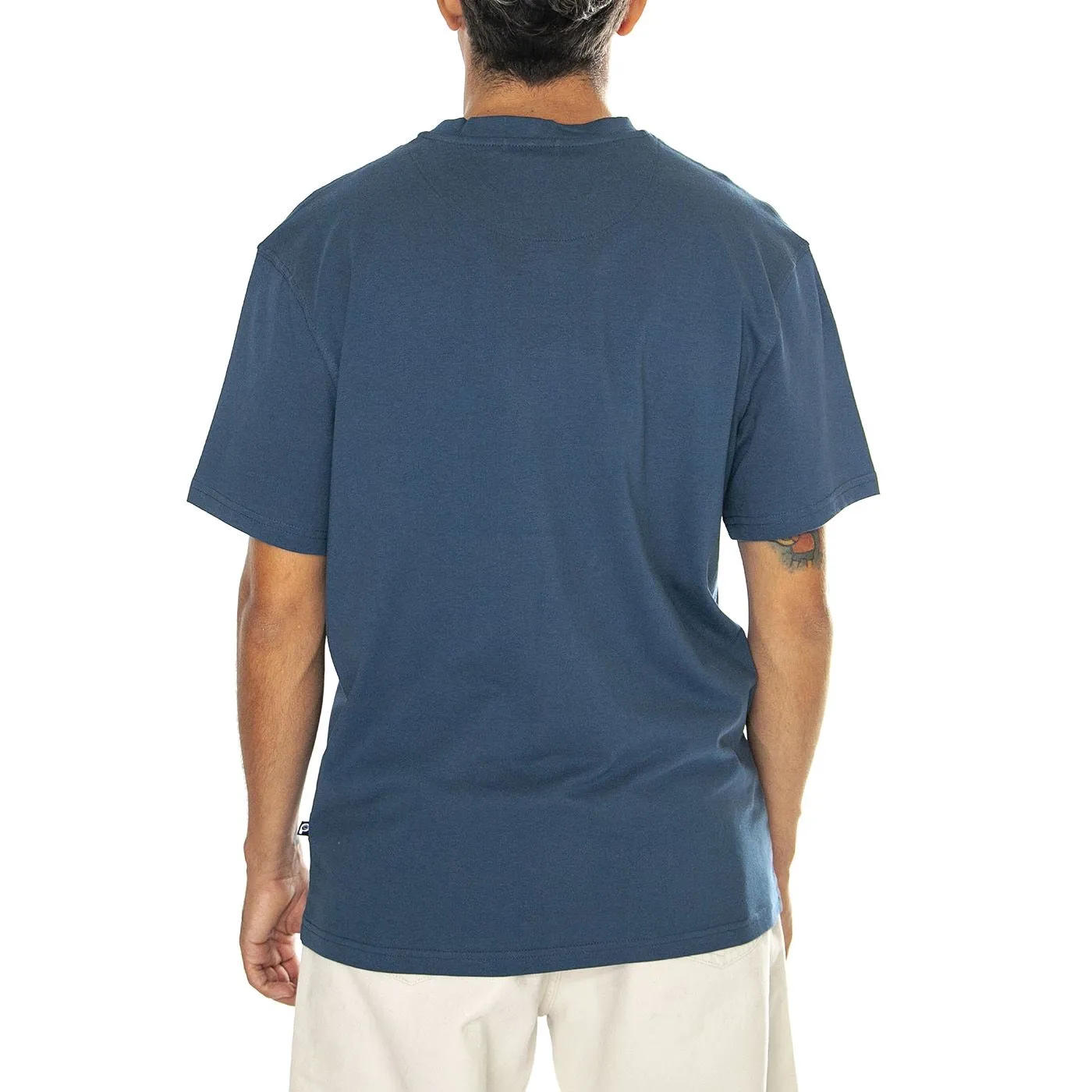PENFIELD Penfield Hudson Script T-Shirt Blue Wing Teal - Maglietta Girocollo Uomo Blu    
