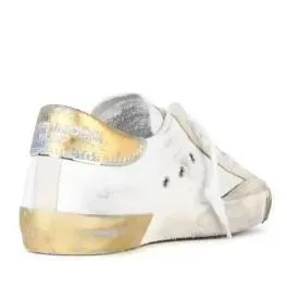 Philippe Model Prsx' White Leather Blend Sneakers Neutrals 