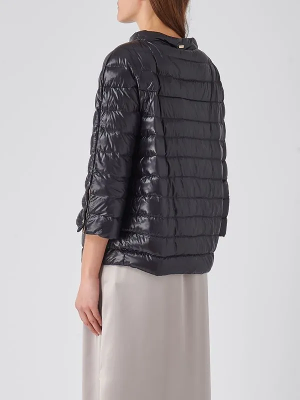Piumino donna Herno in nylon ultralight Nero