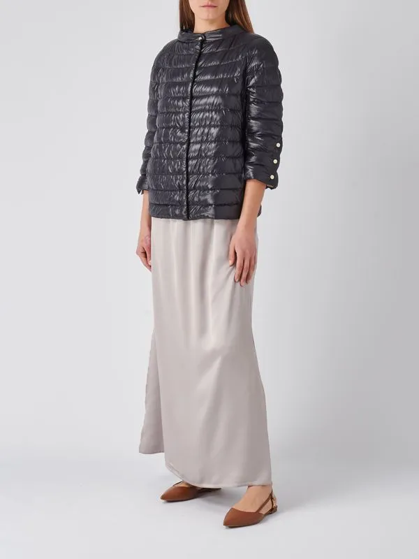 Piumino donna Herno in nylon ultralight Nero