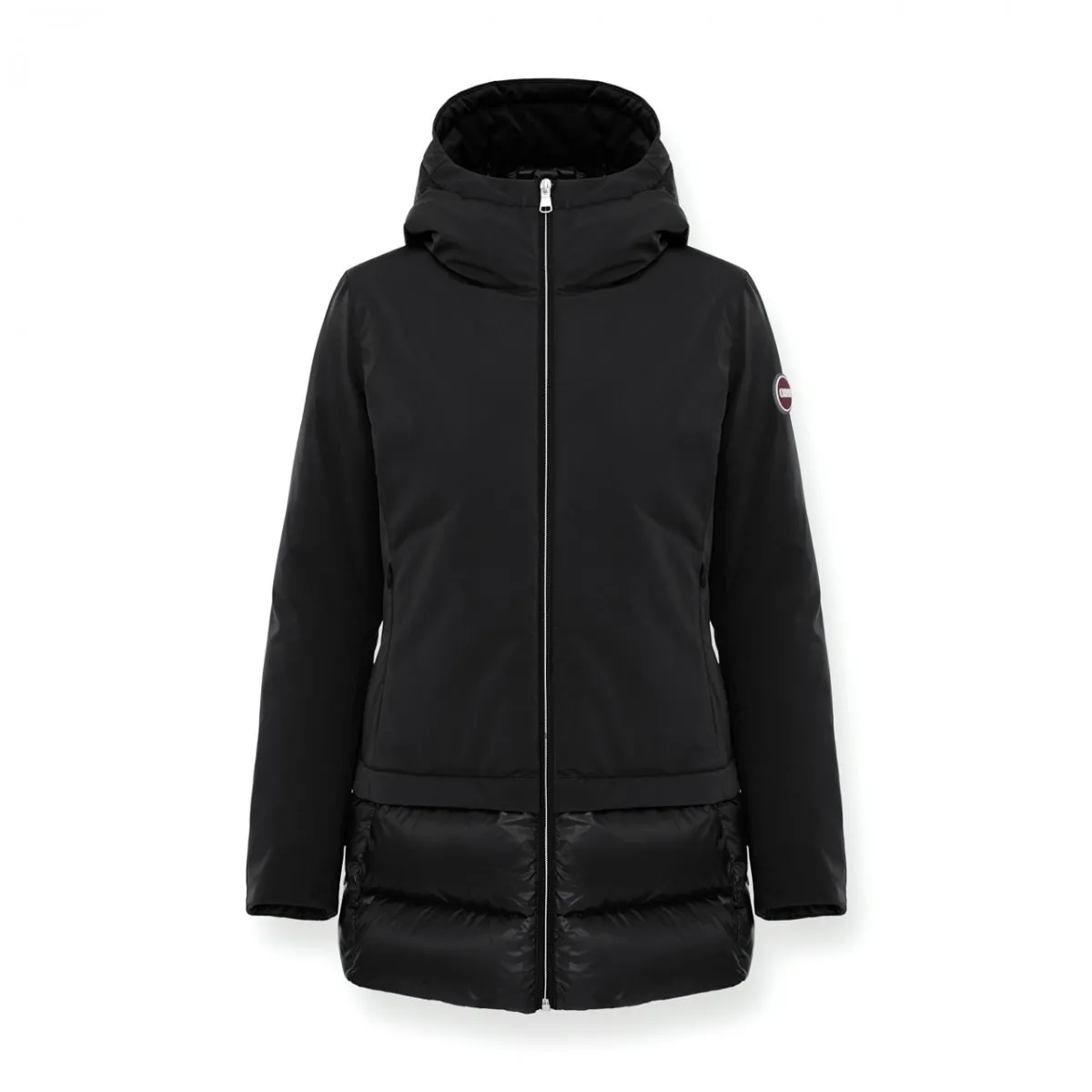 Piumino Lungo In Tessuto 3 Strati Black