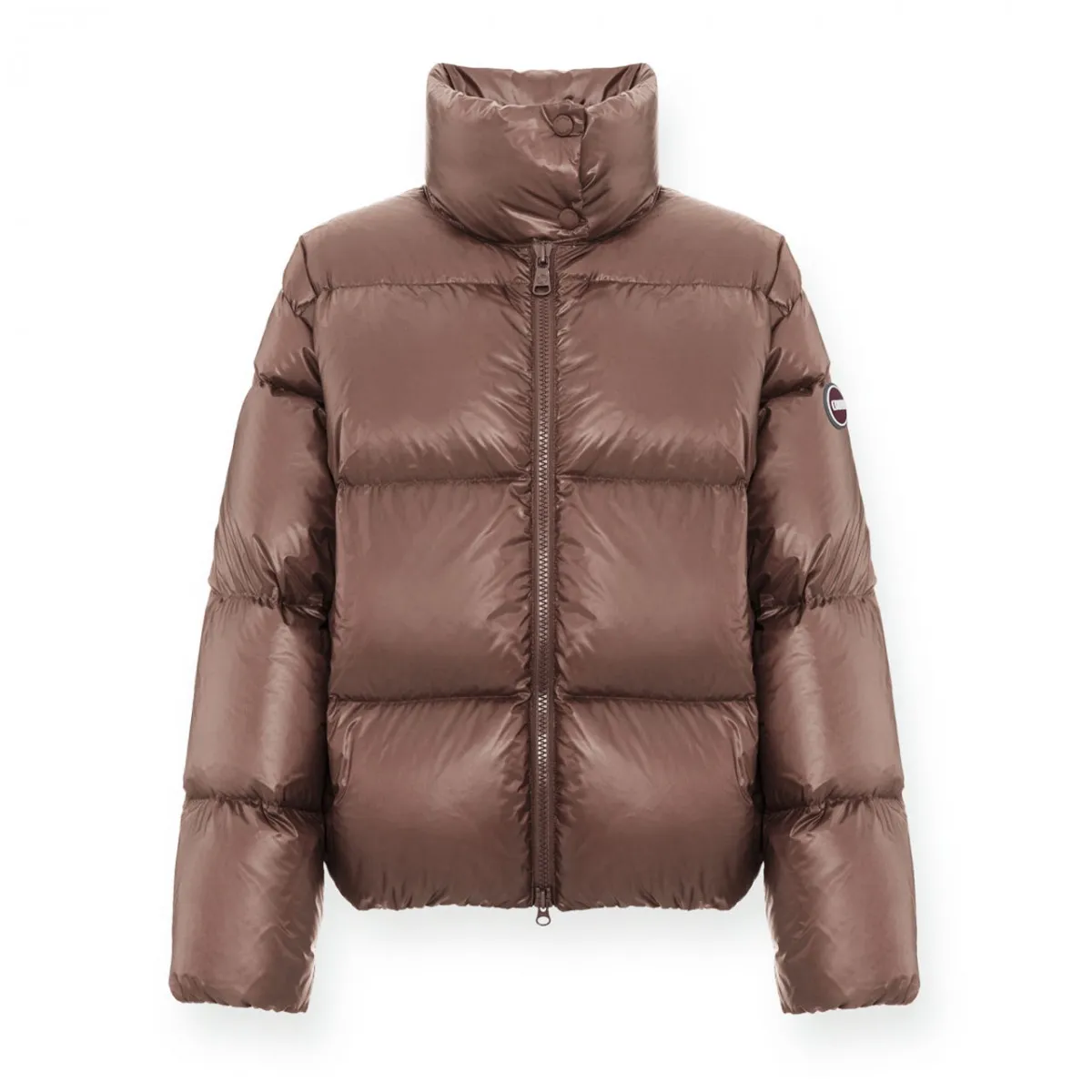 Piumino Puffy Super Imbottito Collo Alto, Marrone