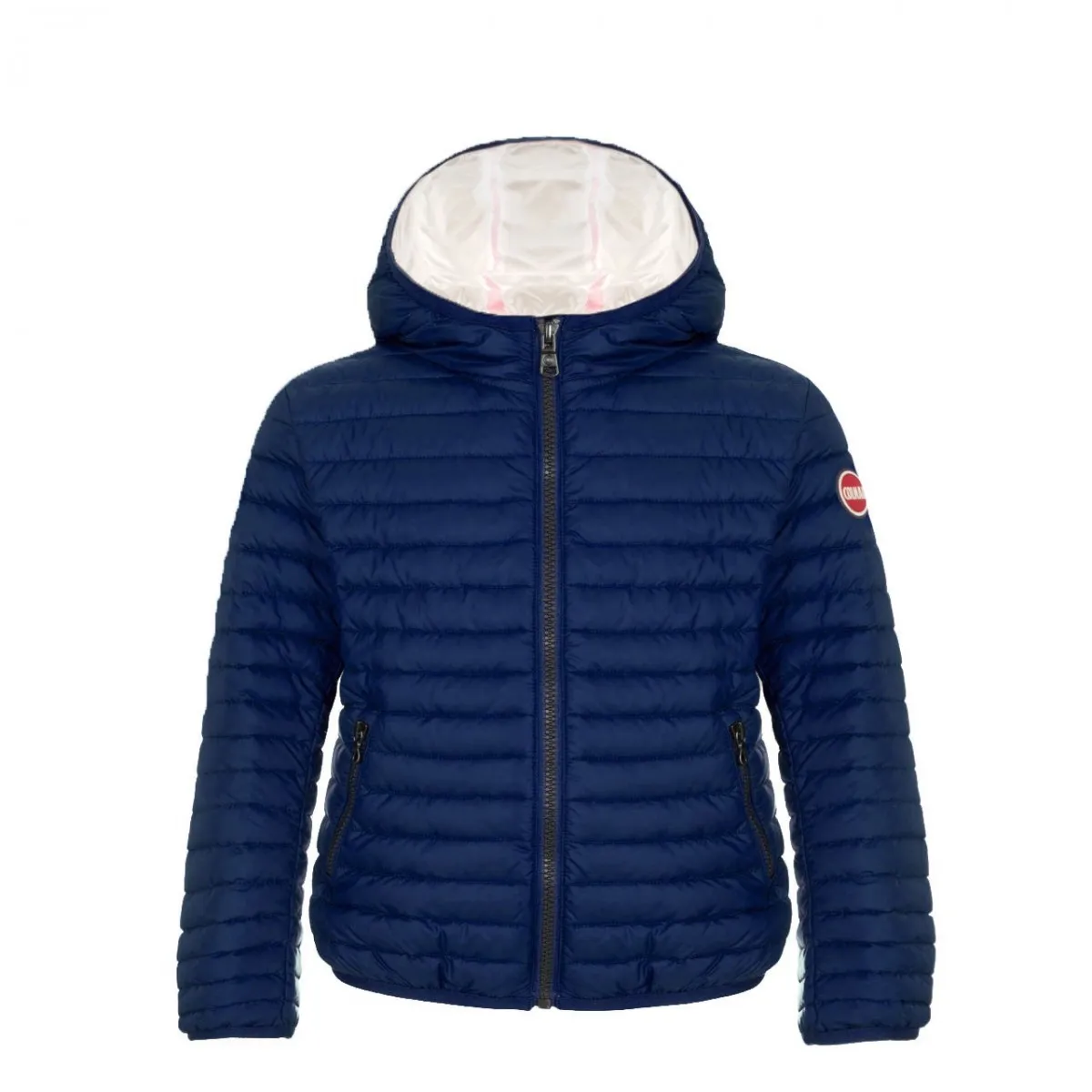 Piumino Semilucido Con Cappuccio Concrete Bambino, Blu