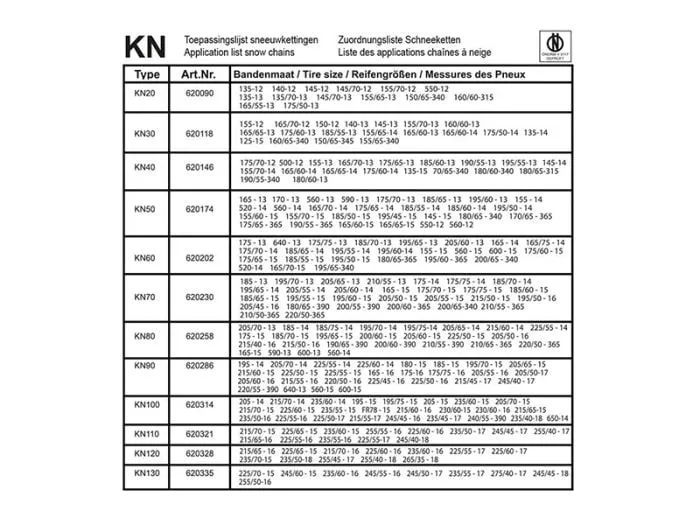 ProPlus KN130 12 mm catene da neve