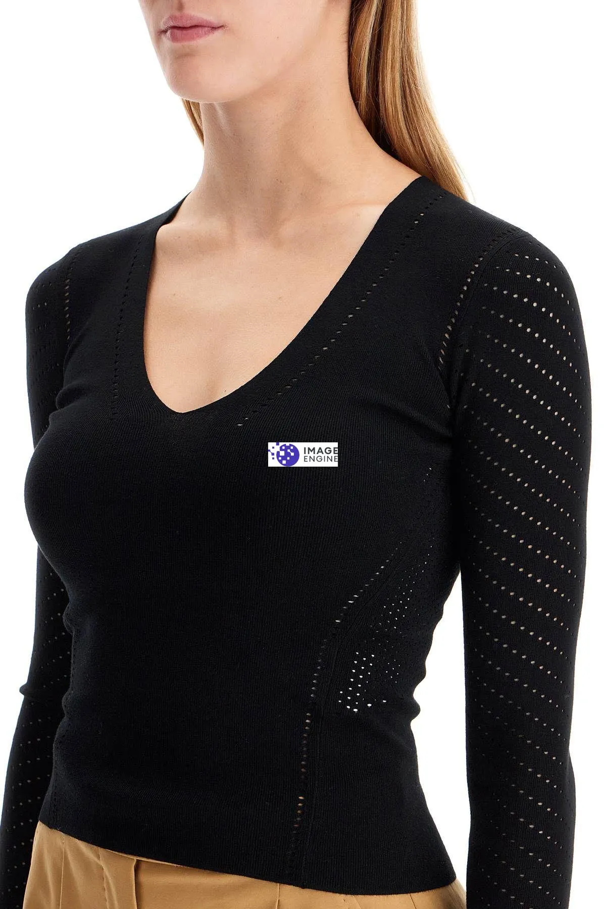 Pullover con dettagli traforati 'Nadar'