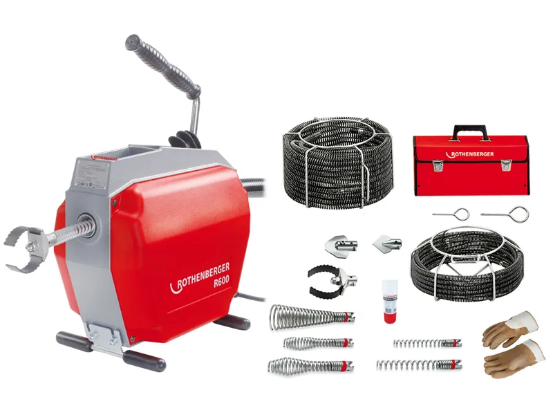 Rothenberger macchina disotturatrice R600 con spirale e set utensili da 16-22mm