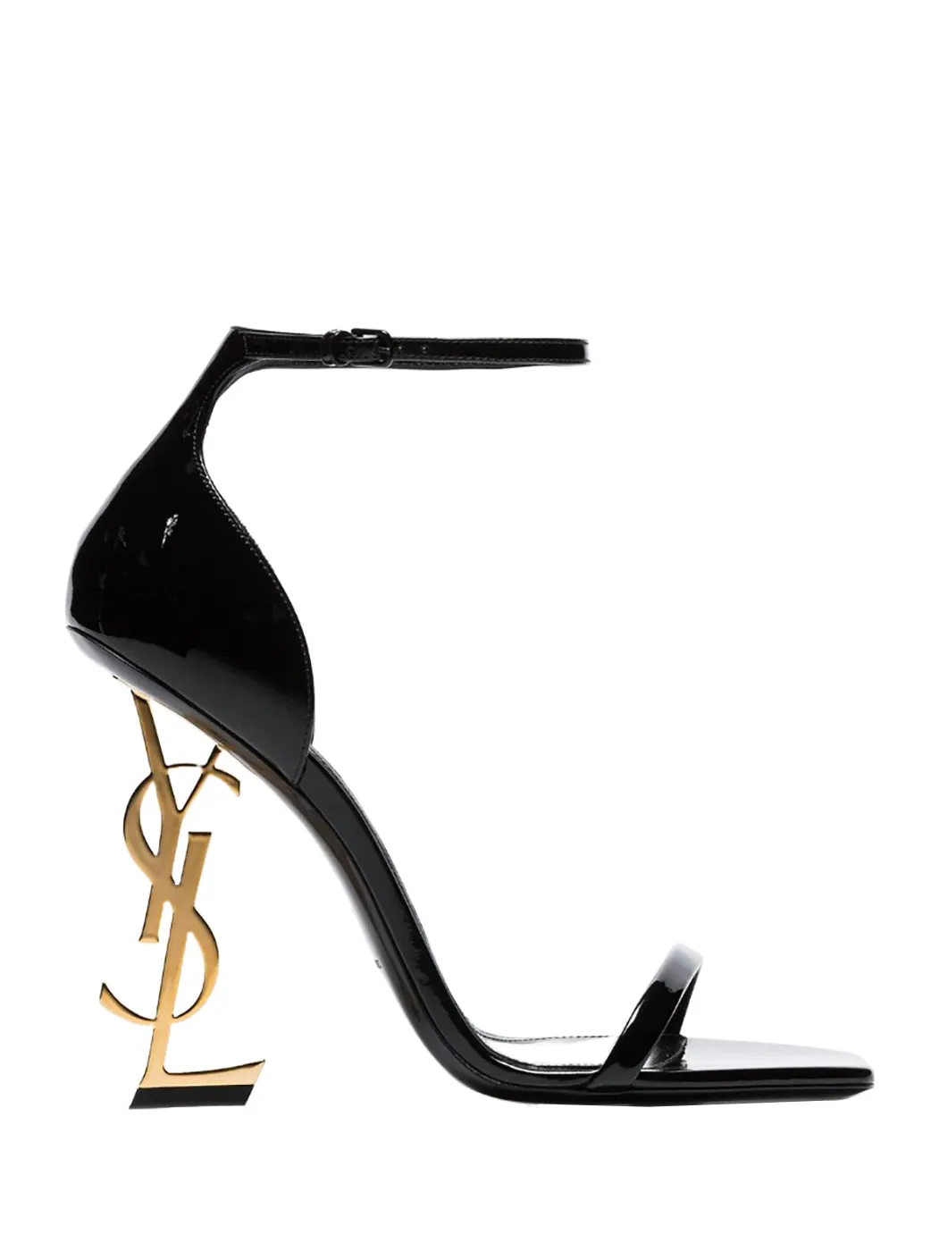 SAINT LAURENT OPYUM SANDALS IN PATENT LEATHER