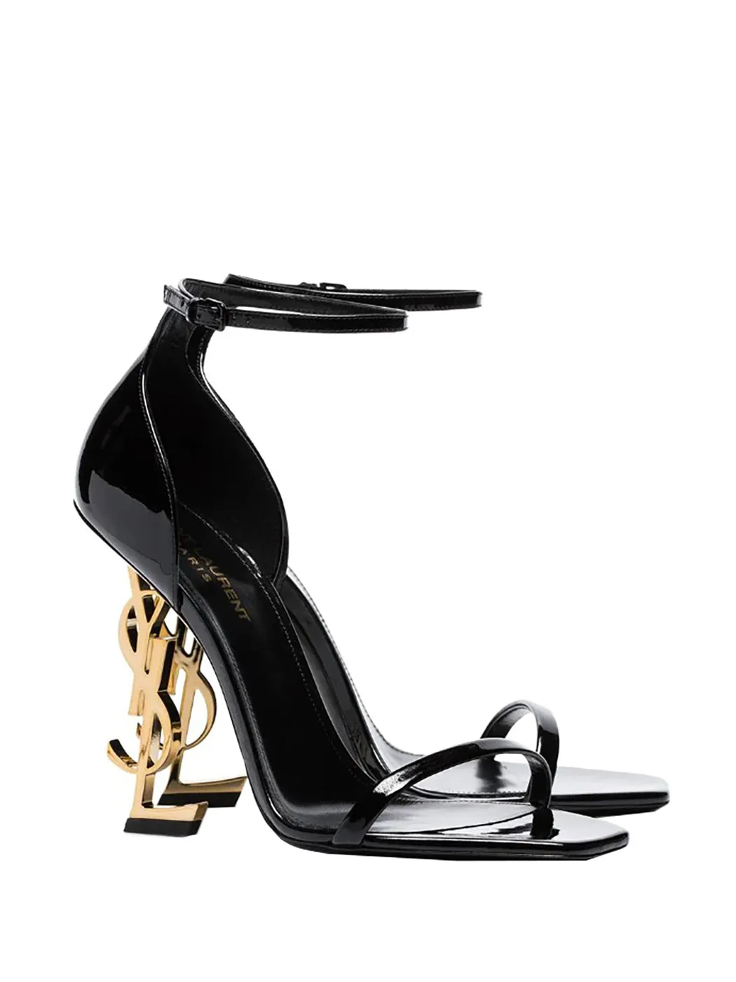 SAINT LAURENT OPYUM SANDALS IN PATENT LEATHER