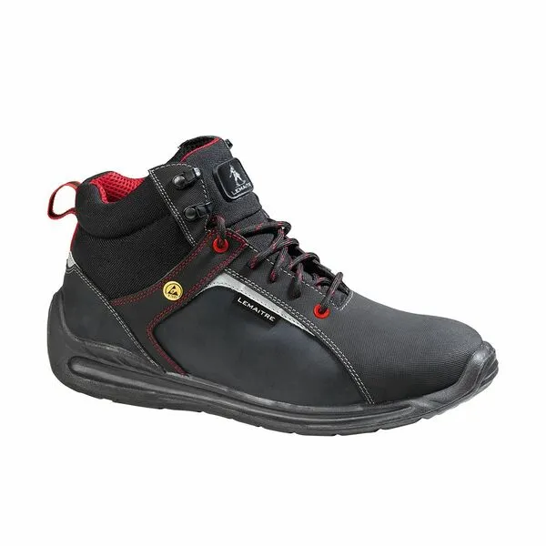 Scarpe antinfortunistiche S3 LEMAITRE SECURITE da  Unisex tg. 36, col. Nero, Grigio, Rosso, ESD, resistenti all'acqua,