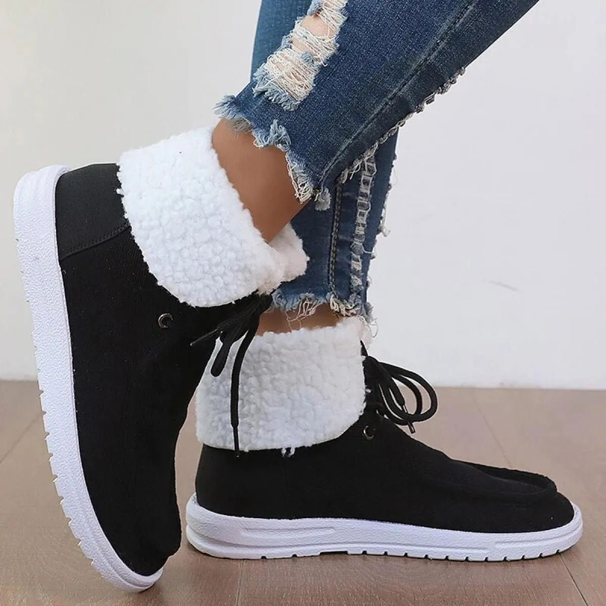 Scarpe Per Le Donne 2023 di Modo Testa Rotonda Lace Up Appartamenti delle Donne Autunno Maturo Mocassini Solido di Modo Con Tacc