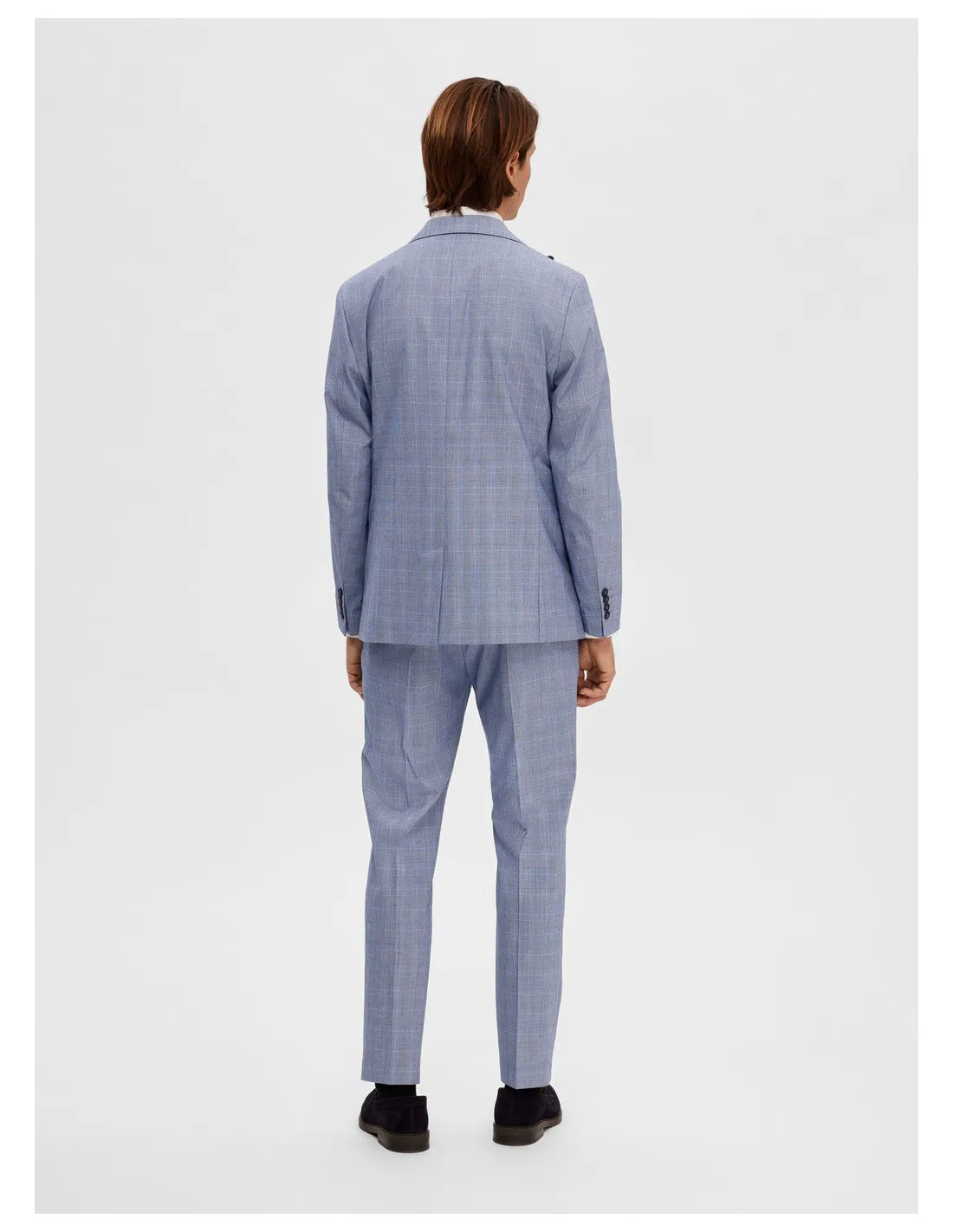 SELECTED BlLAZER UOMO,SLHSLIM-RYDE LIGHT BLUE CHEC