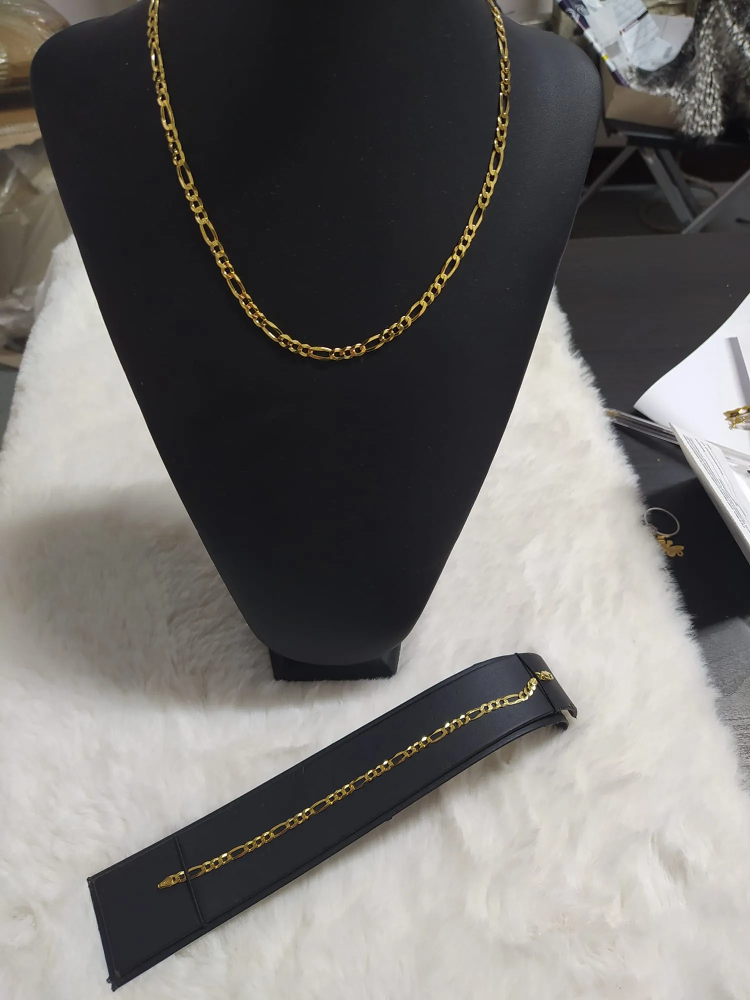 Set Catena 3+1 in argento placcato oro 18k