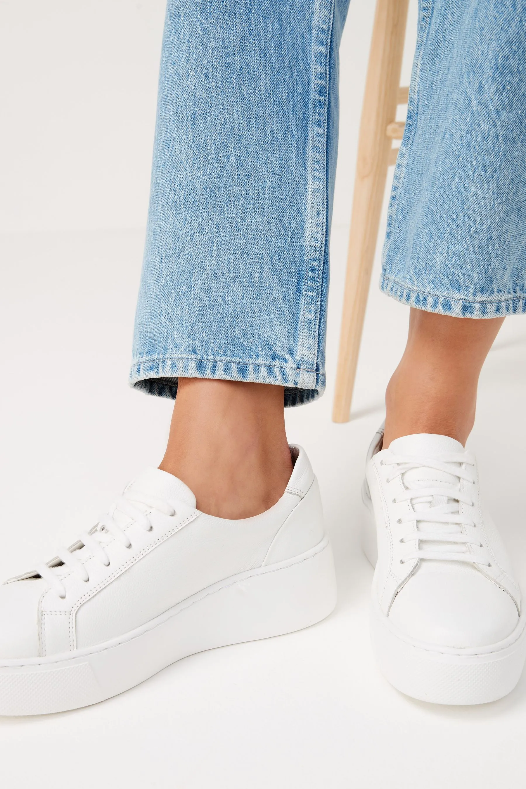 Signature Forever® Comfort Leather Chunky Wedge Platform Scarpe da ginnastica    