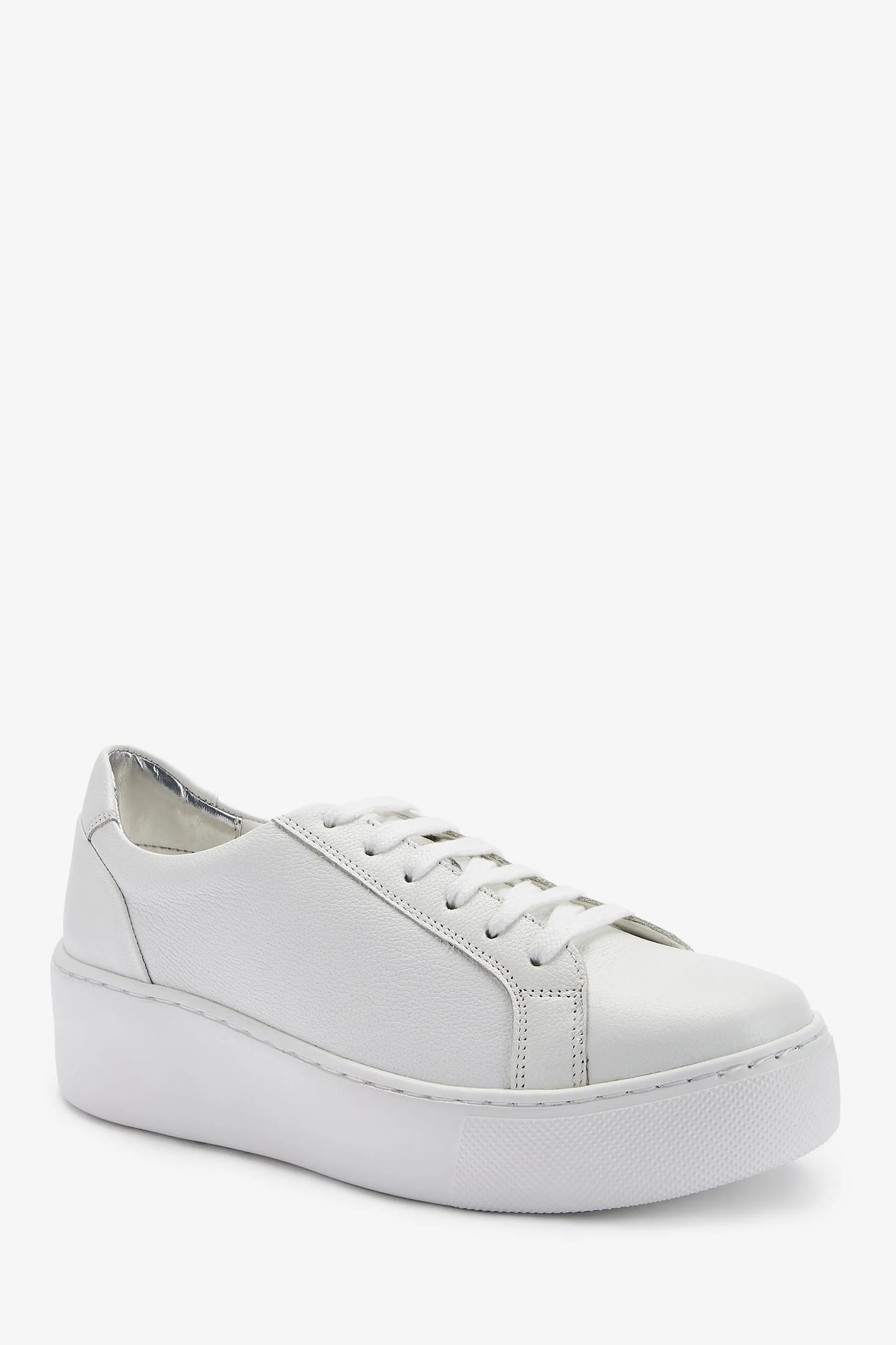 Signature Forever® Comfort Leather Chunky Wedge Platform Scarpe da ginnastica    