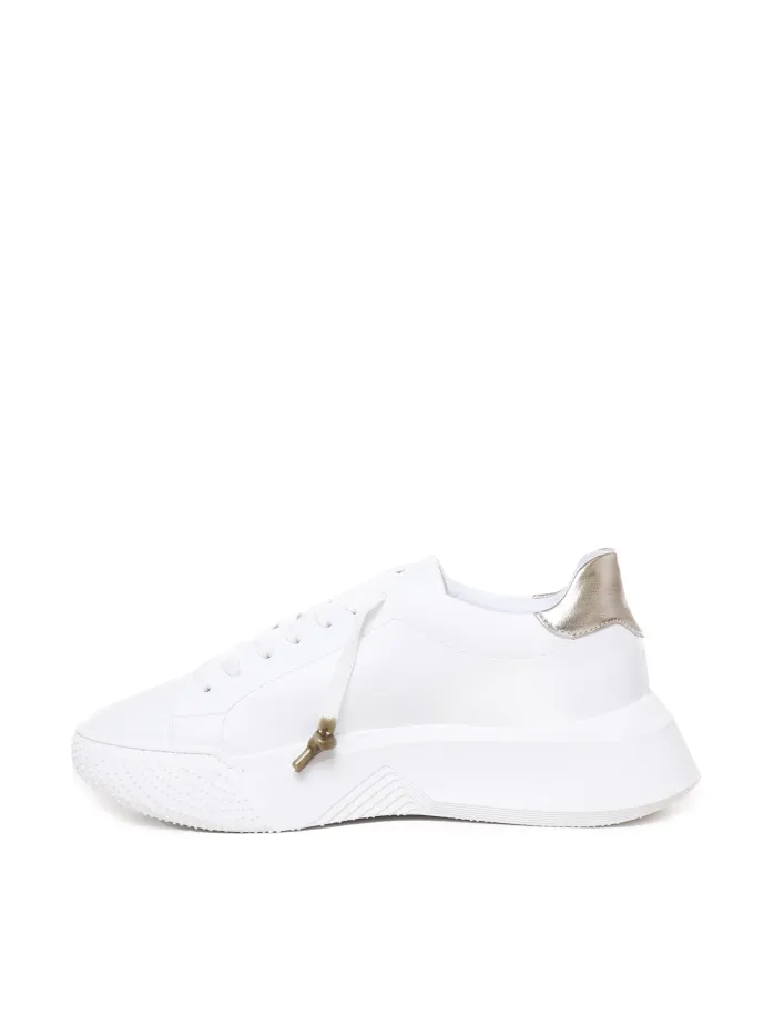 SNEAKERS NEMESIS IN NAPPA CON RIPORTO IN PELLE COLOR ORO