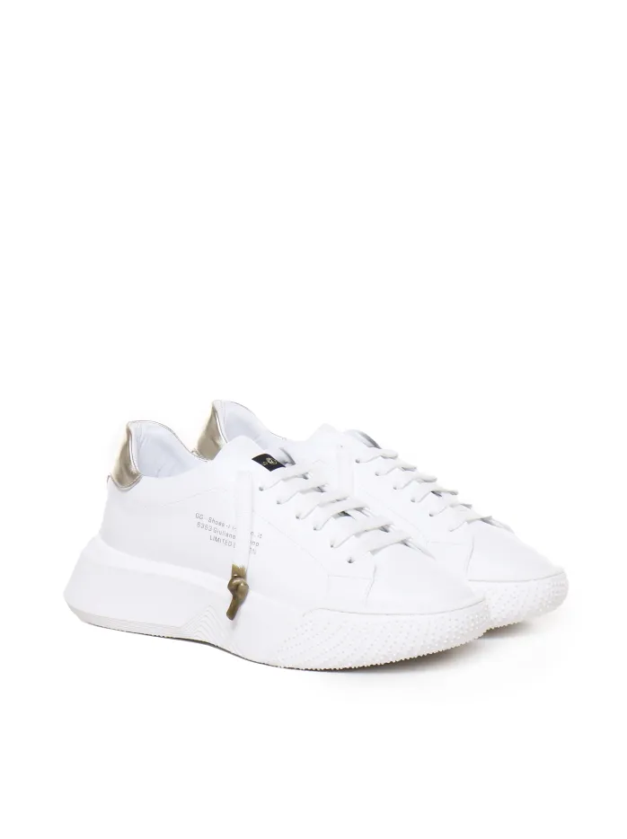 SNEAKERS NEMESIS IN NAPPA CON RIPORTO IN PELLE COLOR ORO