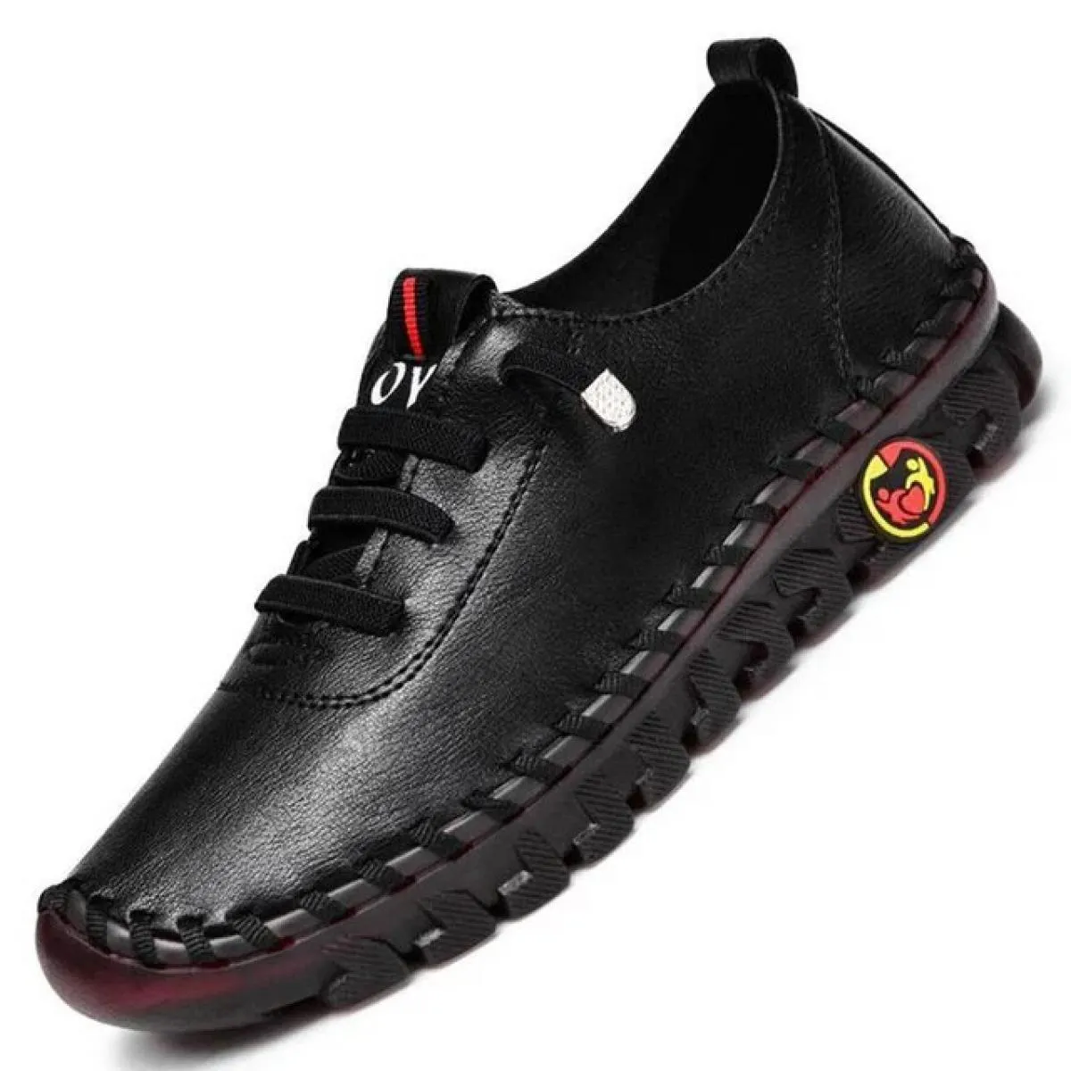 Sneakers Scarpe da donna Mocassini in pelle Scarpe da donna Comode scarpe slip-on Filo per cucire a mano Scarpe da mamma Zapatil