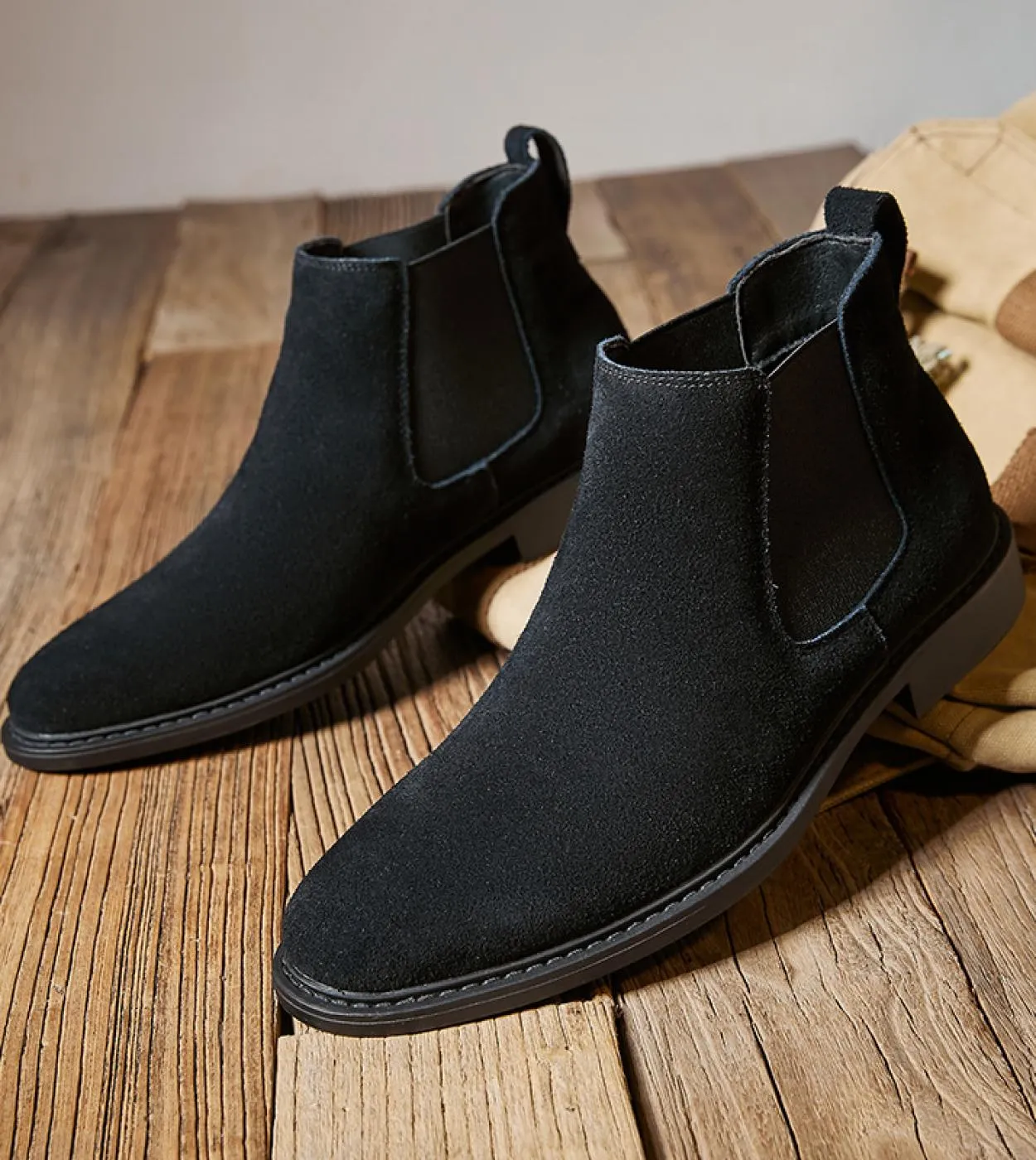 Stivaletti Chelsae da uomo Stilista da uomo Stivaletti da uomo di alta qualità con cinturino con fibbia Wingtip Grigio Nero Scar