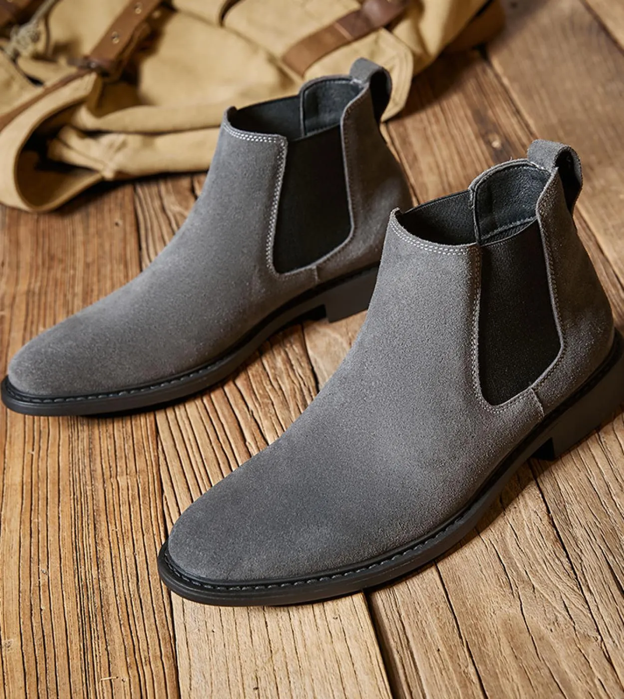Stivaletti Chelsae da uomo Stilista da uomo Stivaletti da uomo di alta qualità con cinturino con fibbia Wingtip Grigio Nero Scar