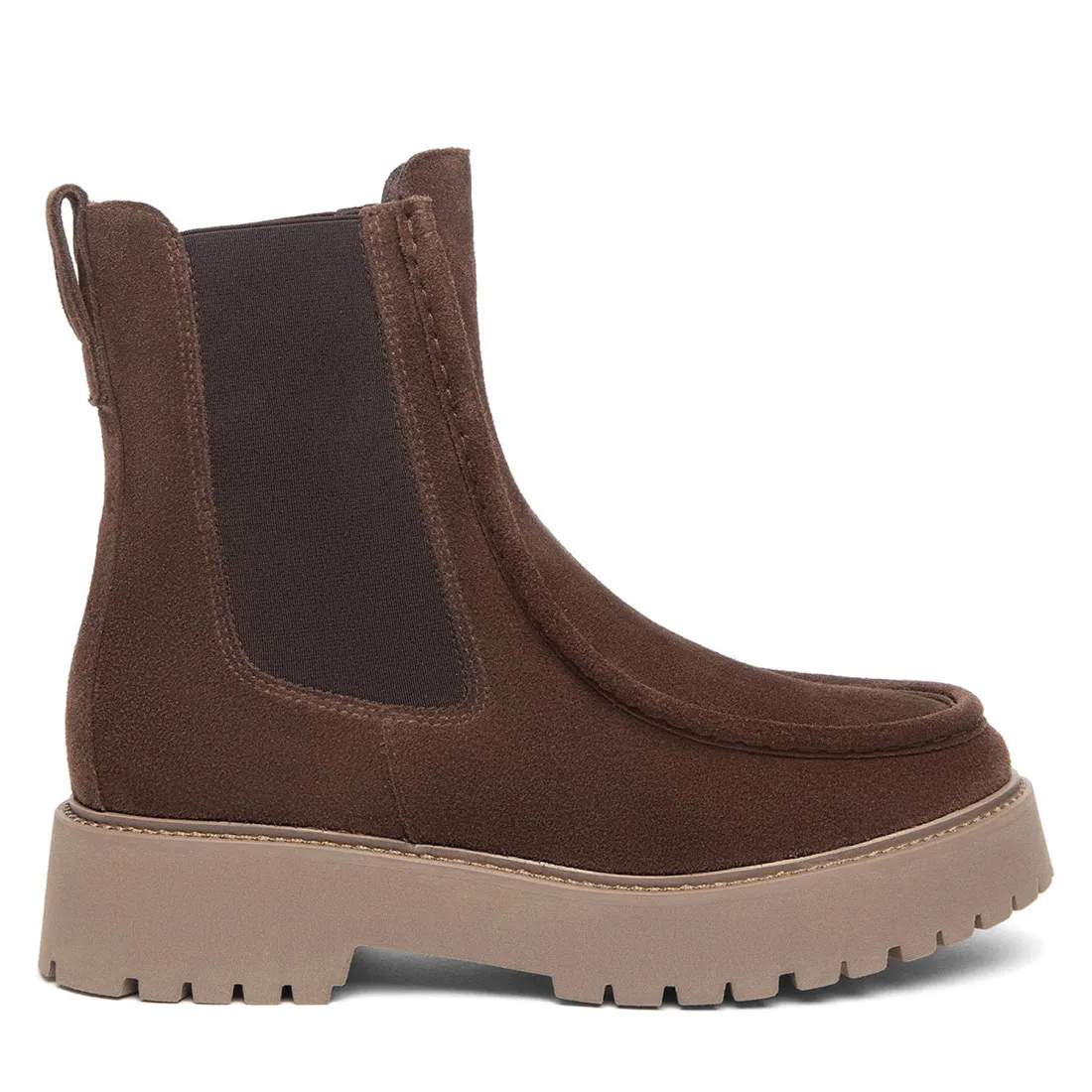 Stivaletto Chelsea da donna NeroGiardini in velour marrone