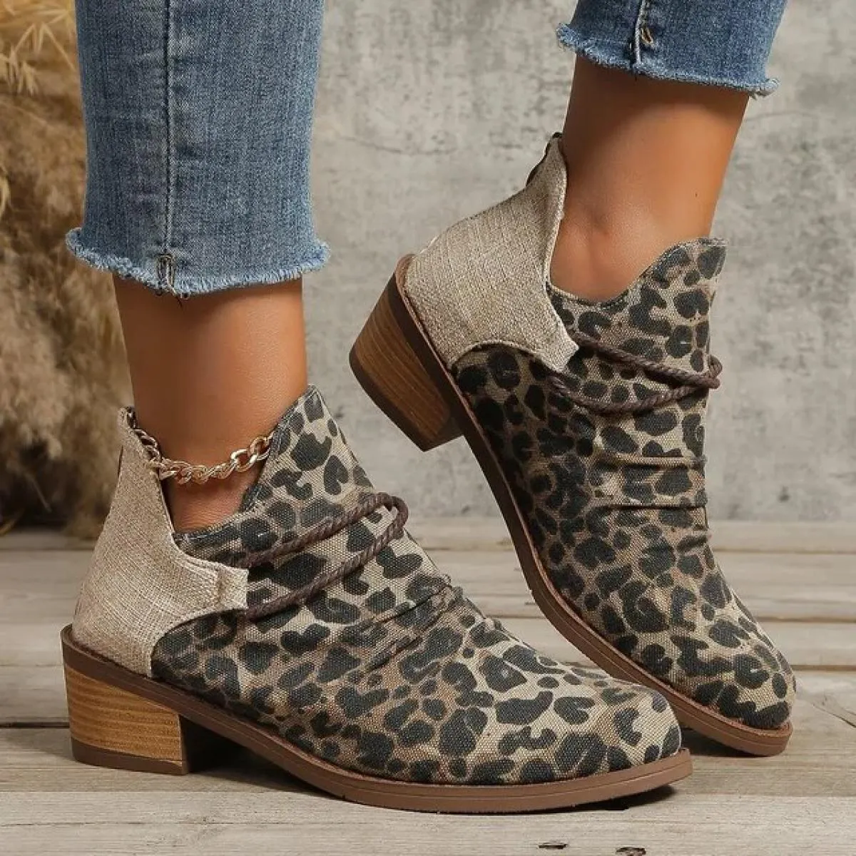 Stivali di jeans da donna Stivaletti con tacco spesso in pelle scamosciata a punta autunnale Stivaletti con tacco con cerniera t