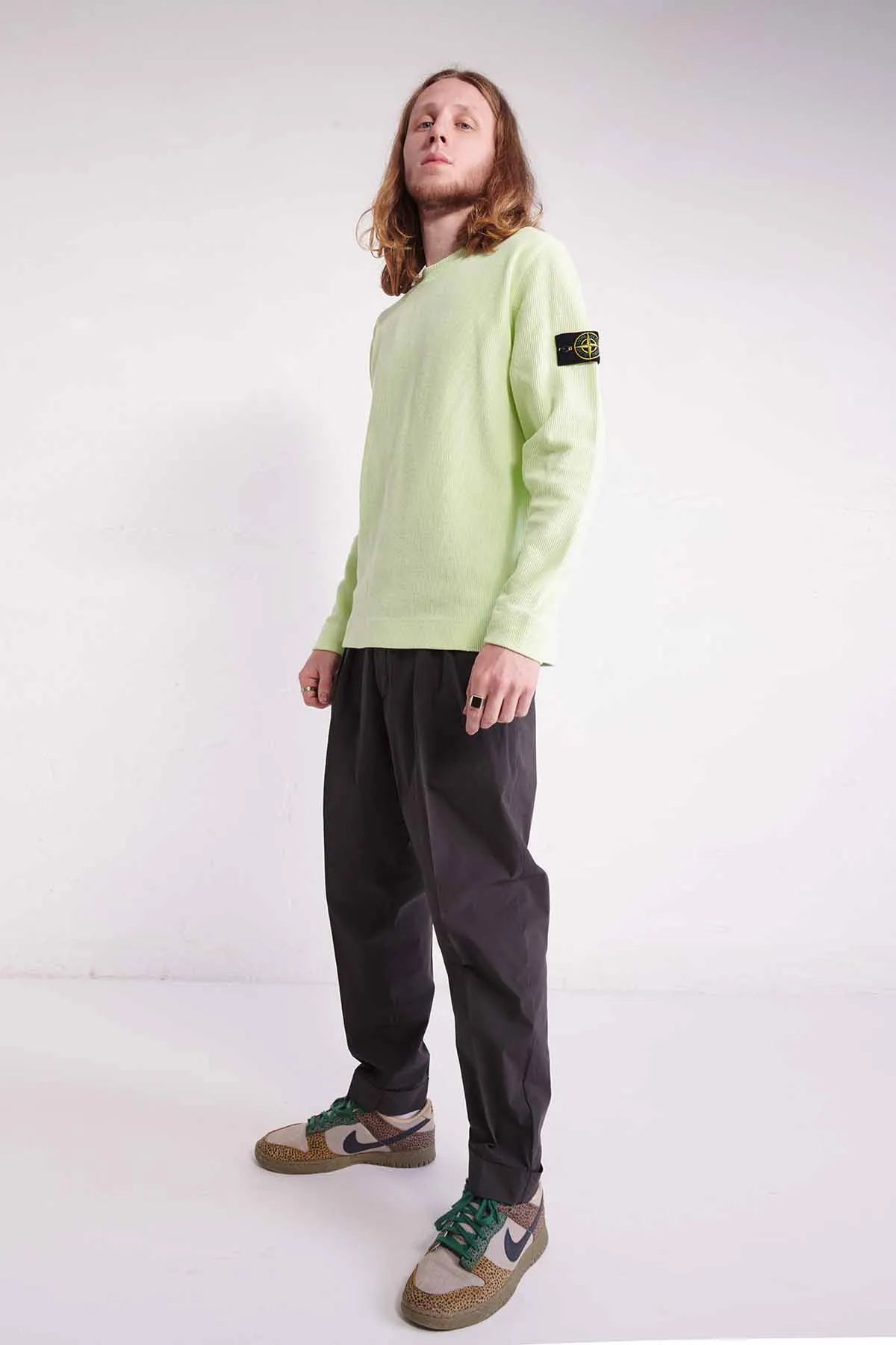 STONE ISLAND Felpa girocollo a costina