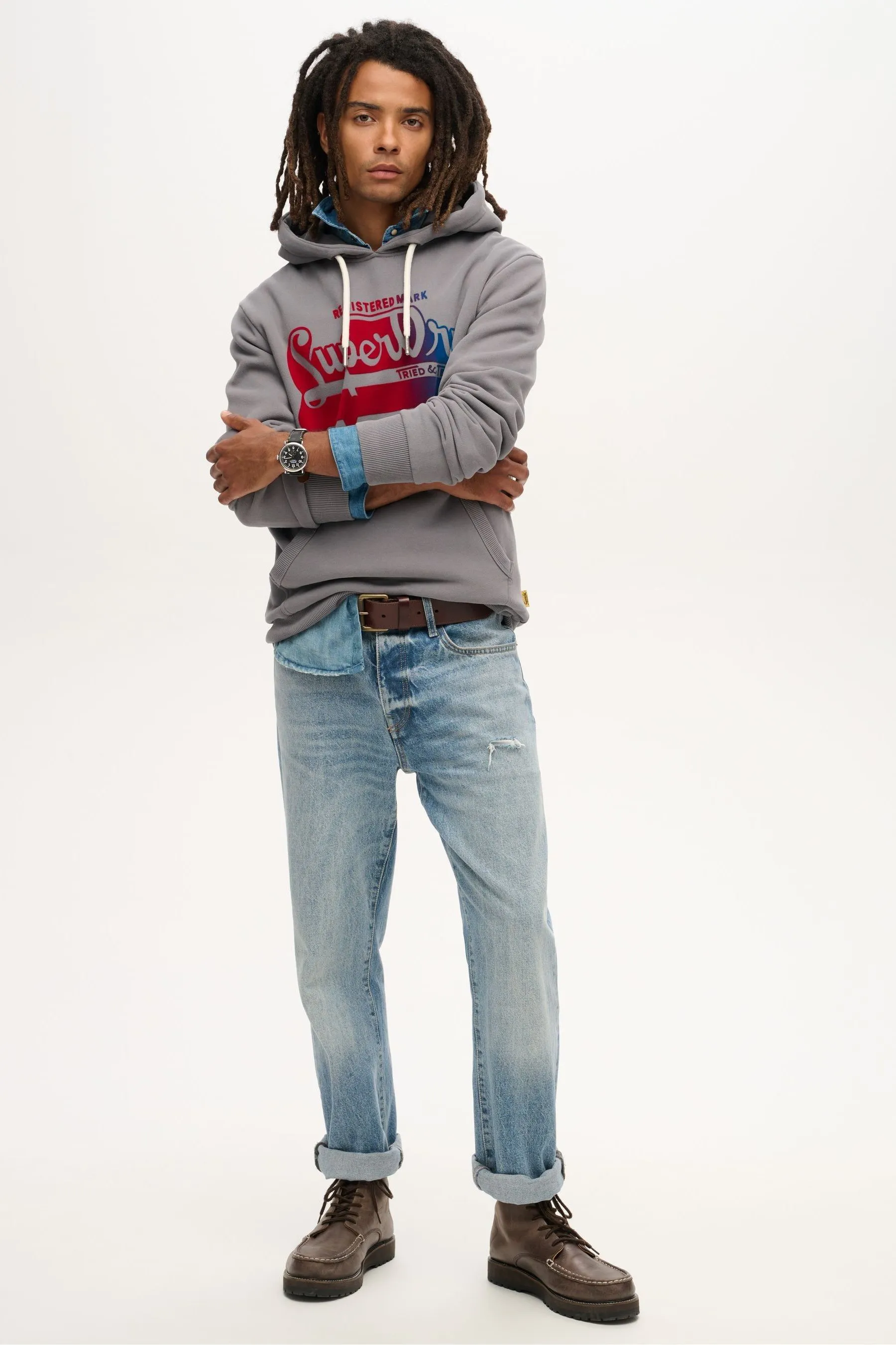 Superdry Flocked Fade Graphic Hoodie    
