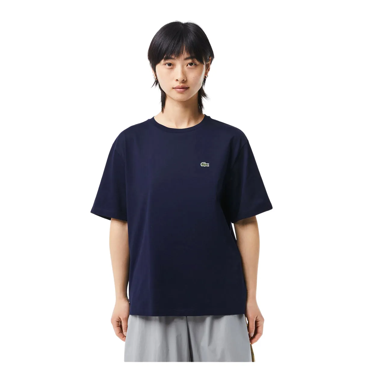 T-shirt Donna Lacoste Girocollo Blu Navy