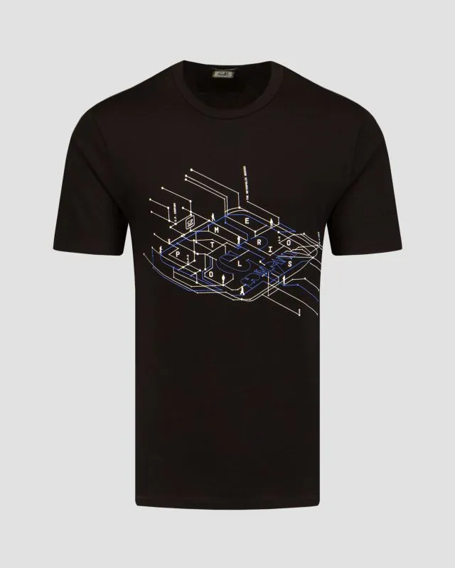 T-shirt nera da uomo C.P. Company