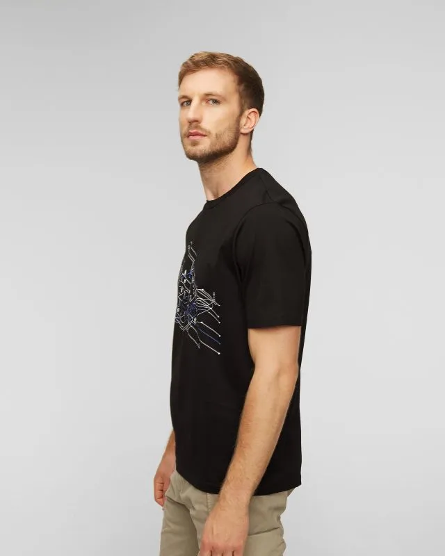 T-shirt nera da uomo C.P. Company