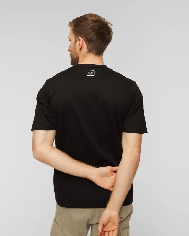 T-shirt nera da uomo C.P. Company
