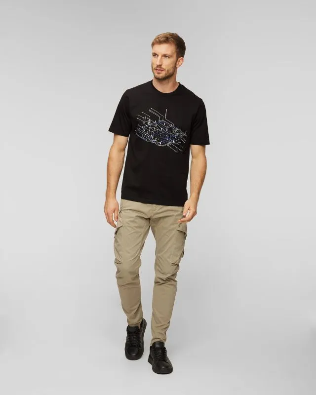 T-shirt nera da uomo C.P. Company