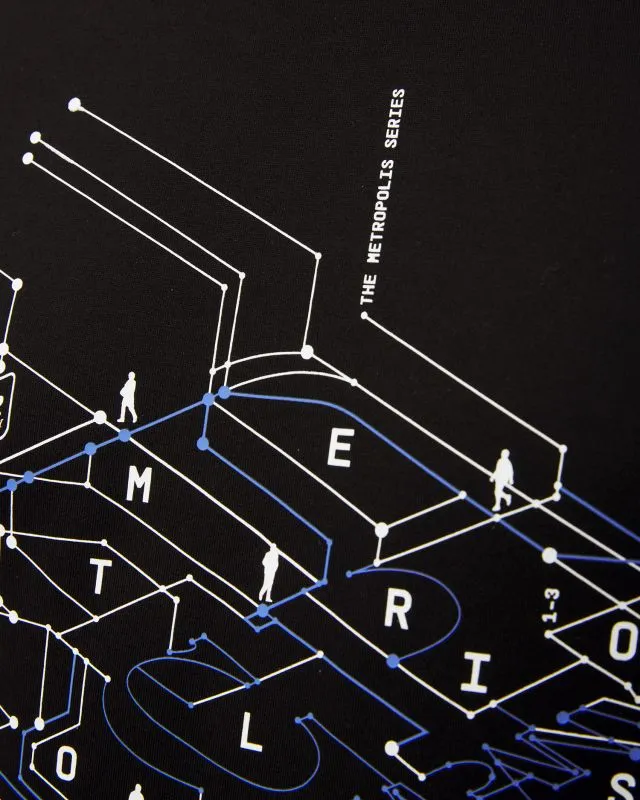 T-shirt nera da uomo C.P. Company