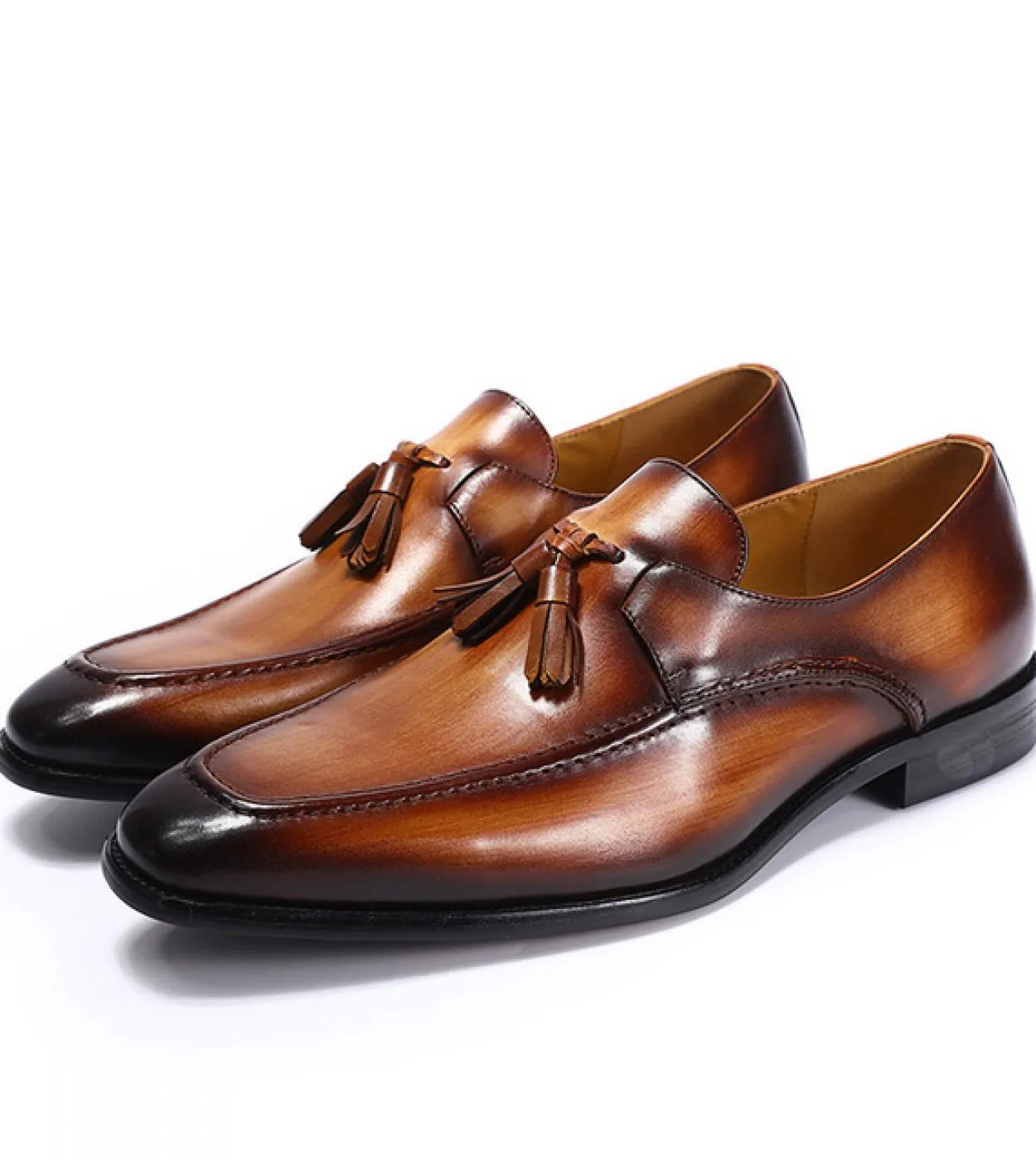 Taglia 613 Mocassini con nappe da uomo Scarpe formali fatte a mano in vera pelle Scarpe eleganti da uomo per matrimoni Scarpe ca