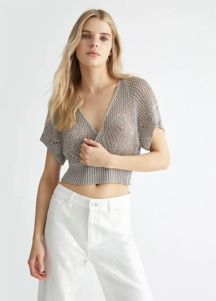 Top in maglia a rete liu jo.