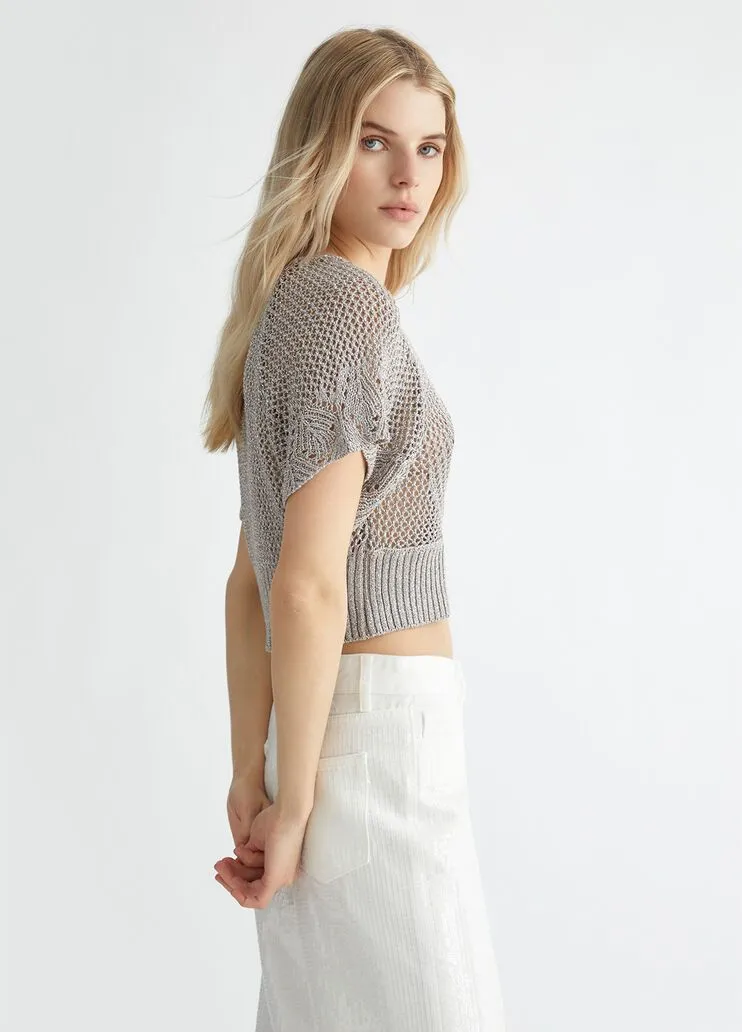 Top in maglia a rete liu jo.