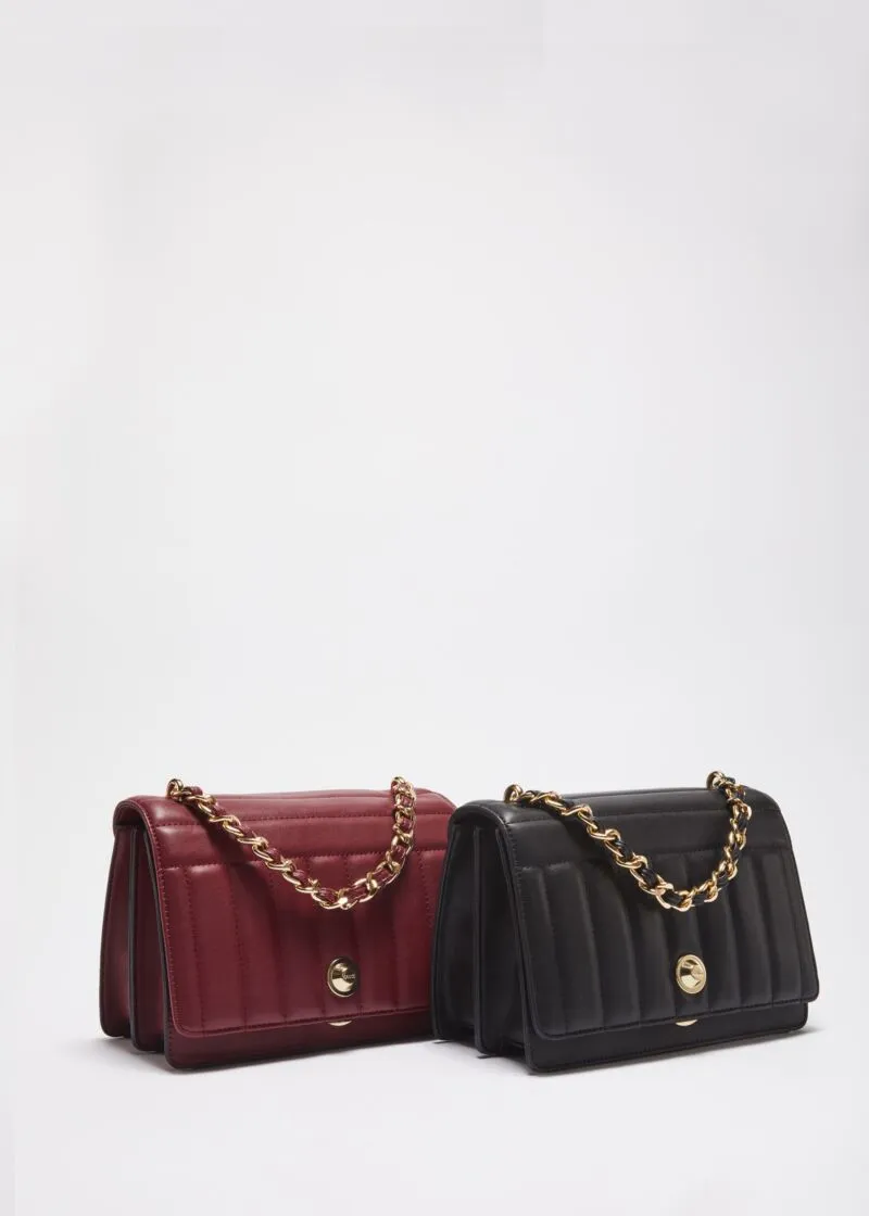 Tracolla crossbody in ecopelle trapuntata