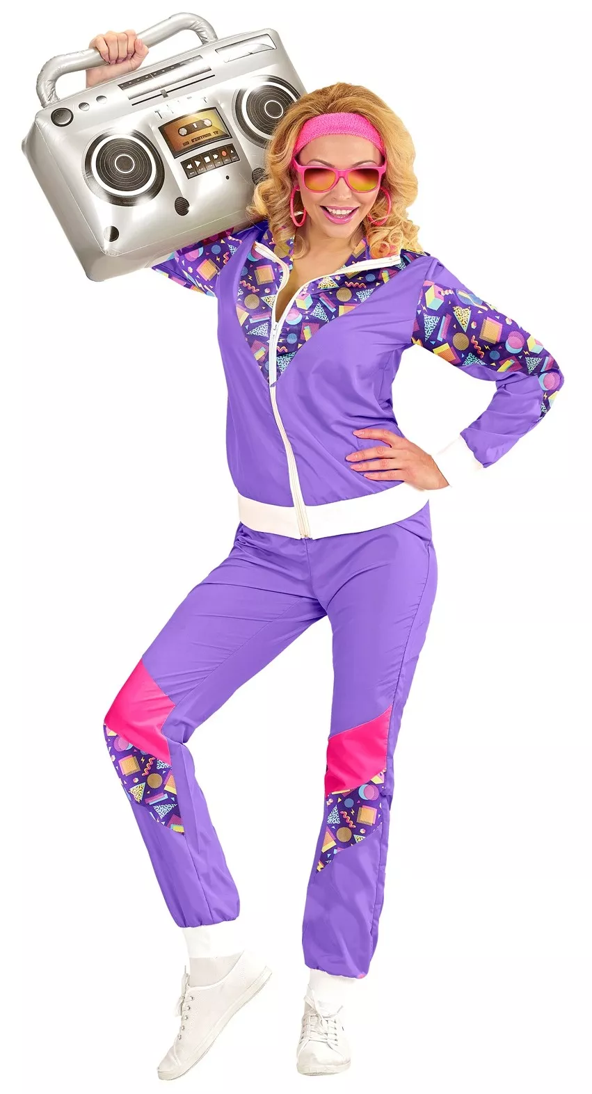 Tuta jogging Fresher anni '80 viola per donna