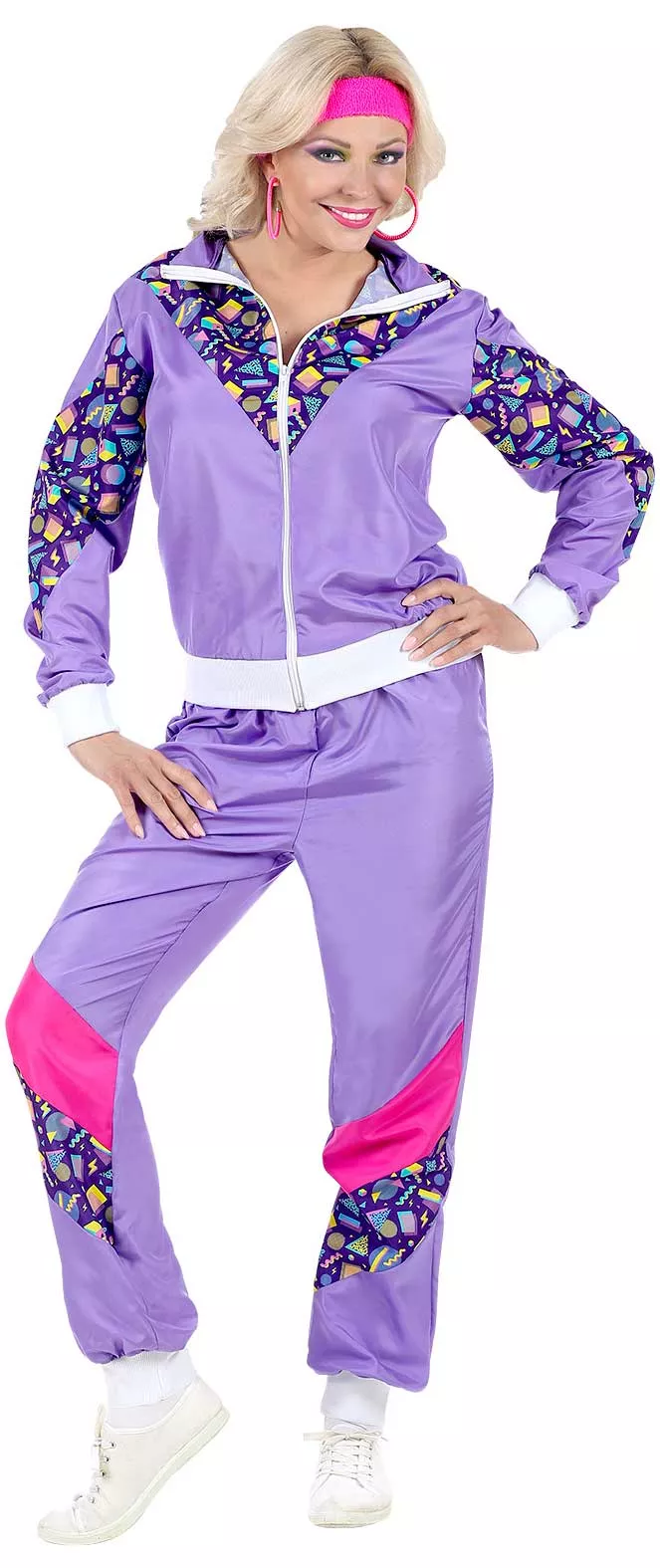 Tuta jogging Fresher anni '80 viola per donna