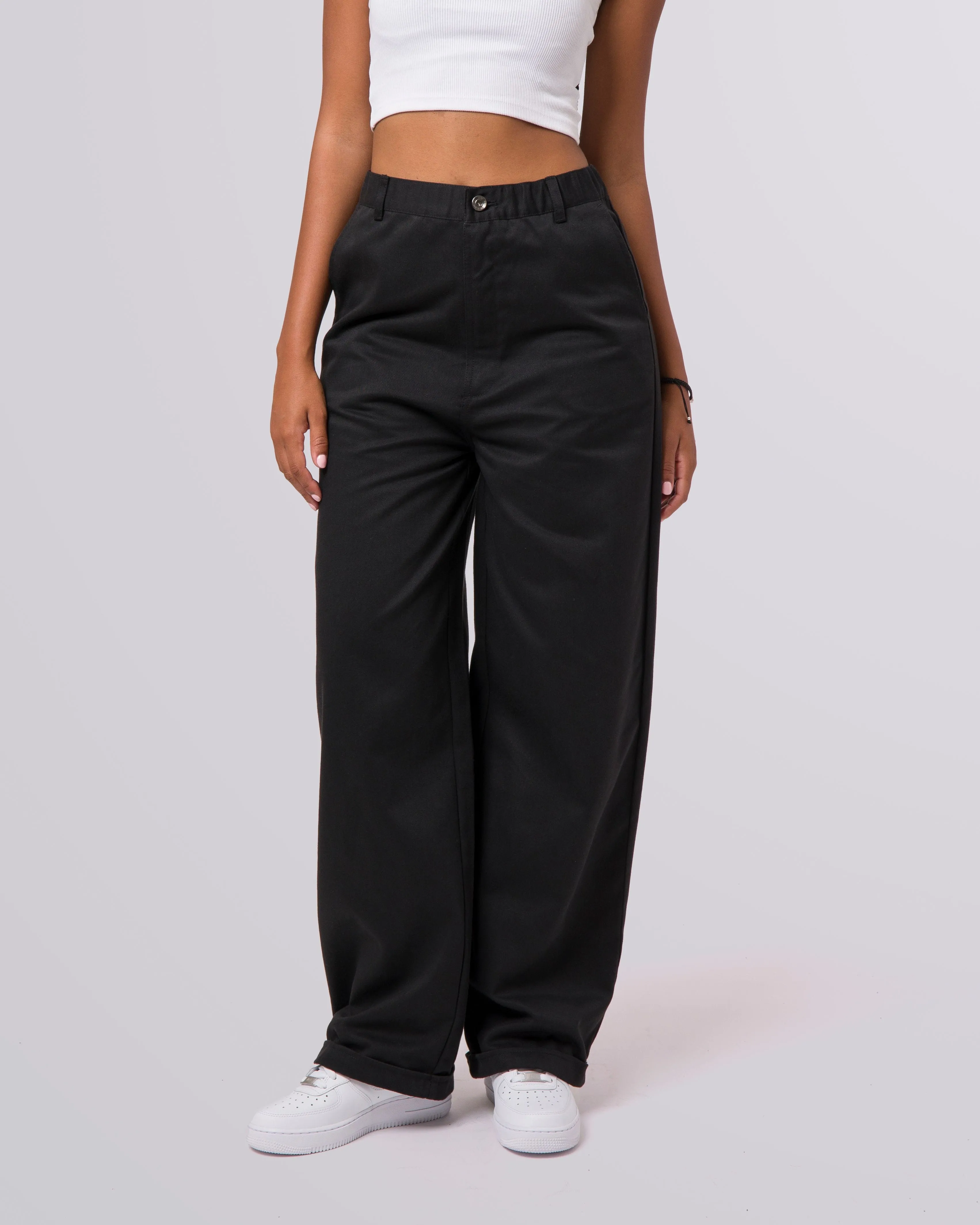 TWILL BAGGIE PANT - BLACK