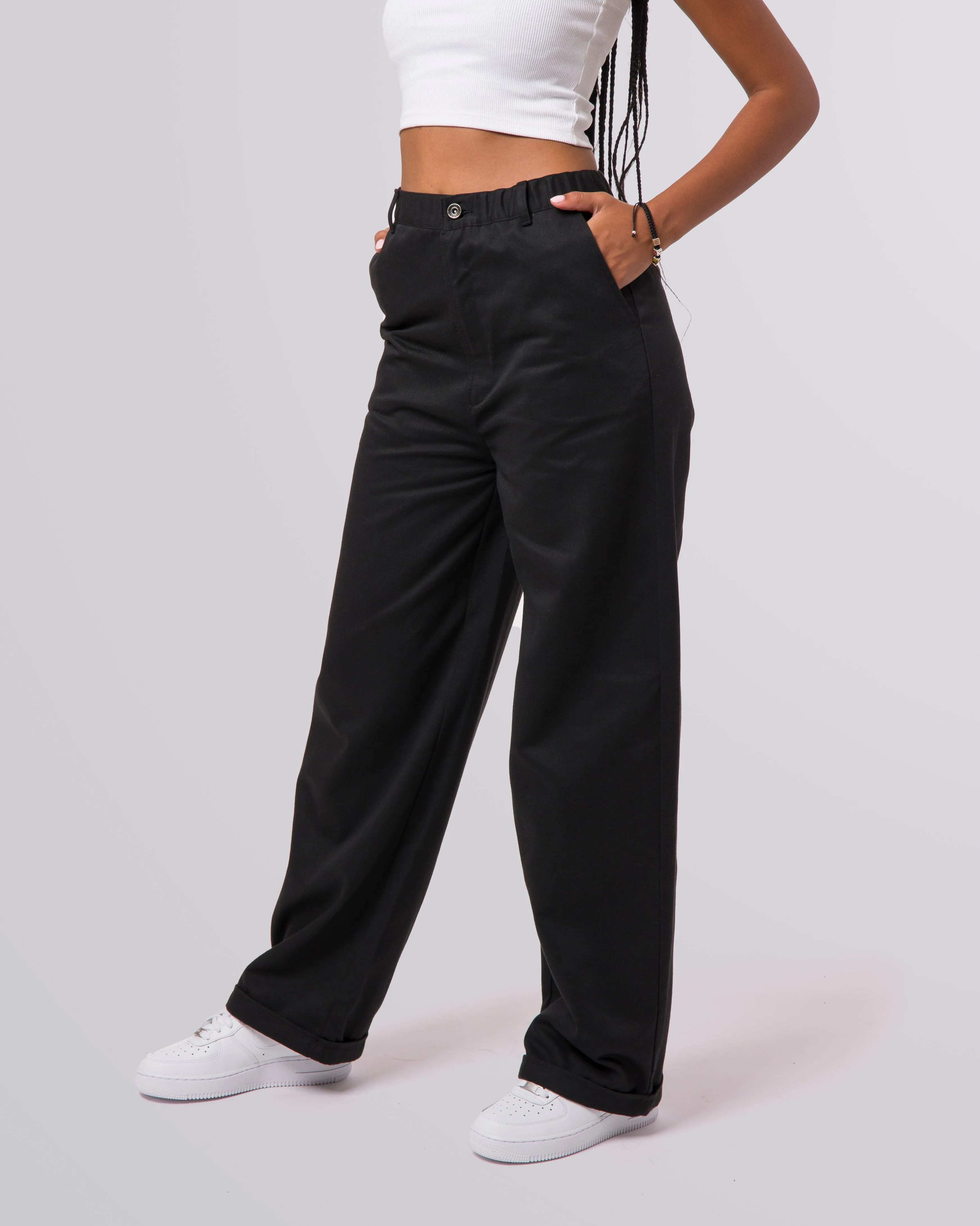 TWILL BAGGIE PANT - BLACK