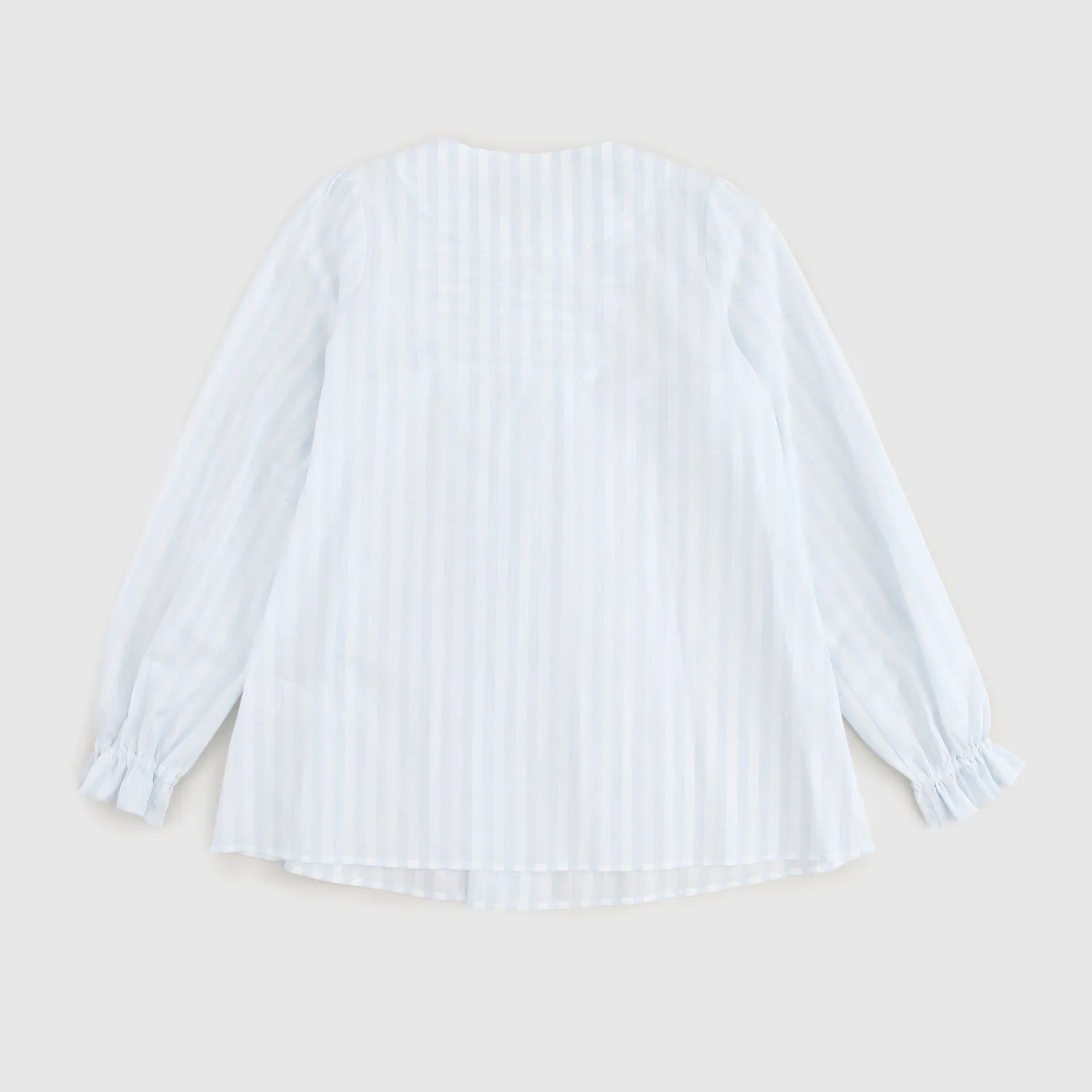 Vestito A Righe Bianche Celesti Ragazza