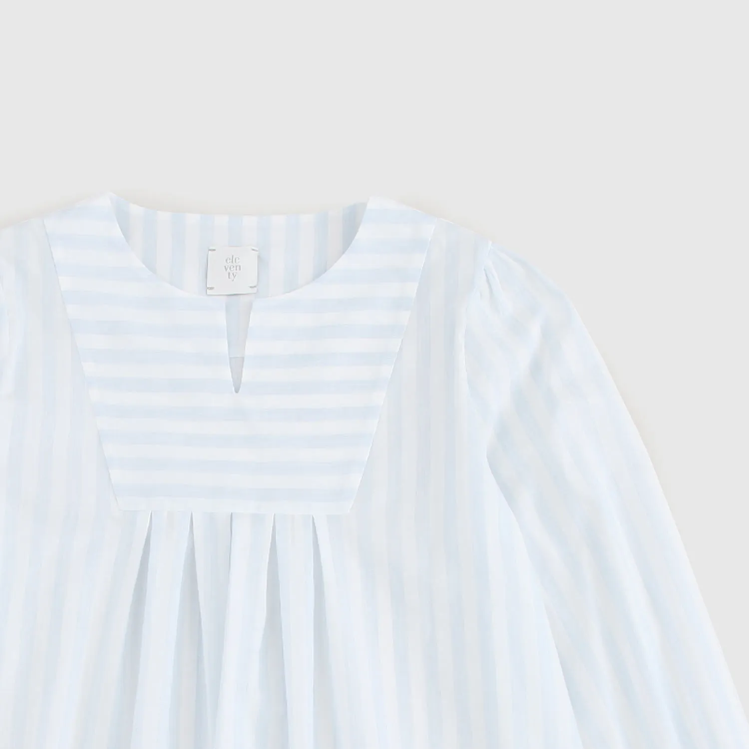 Vestito A Righe Bianche Celesti Ragazza