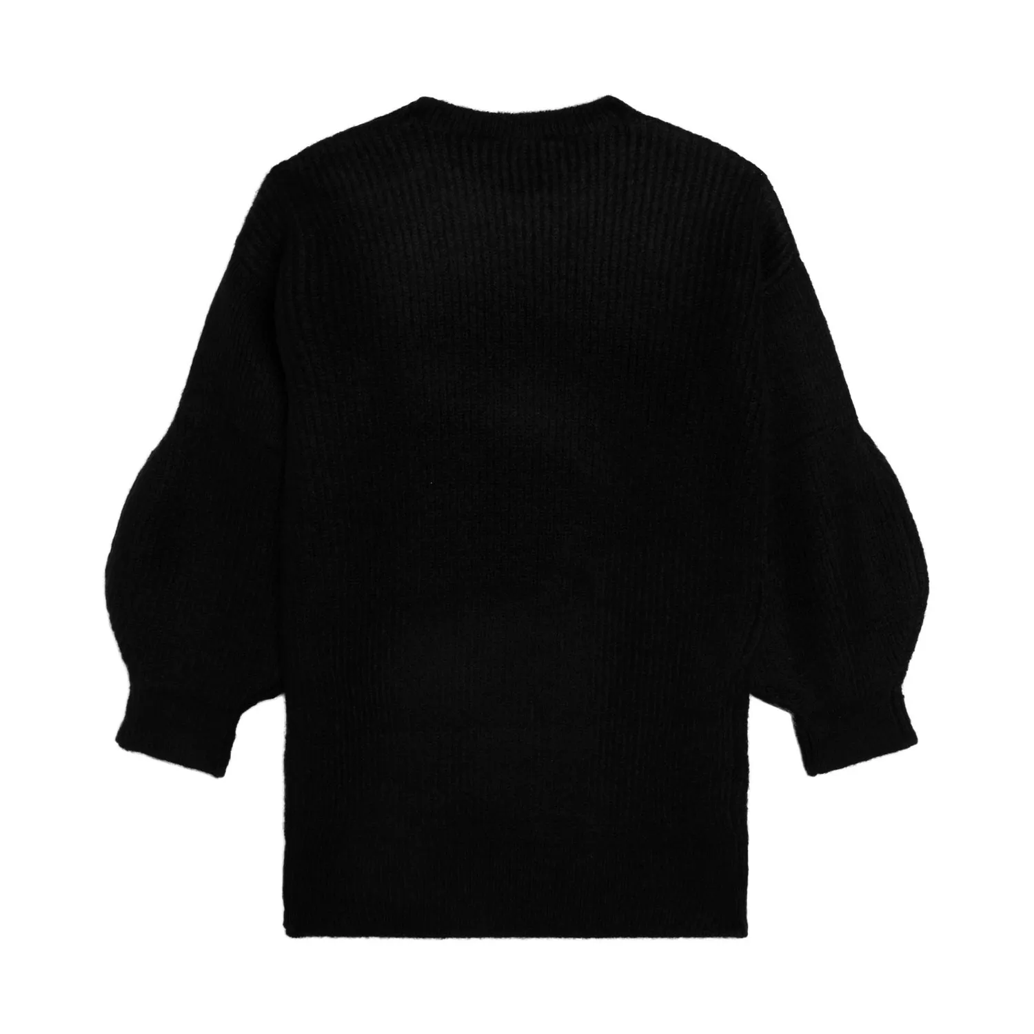 Vestito Maxi-Maglia Nero Bambina E Teen