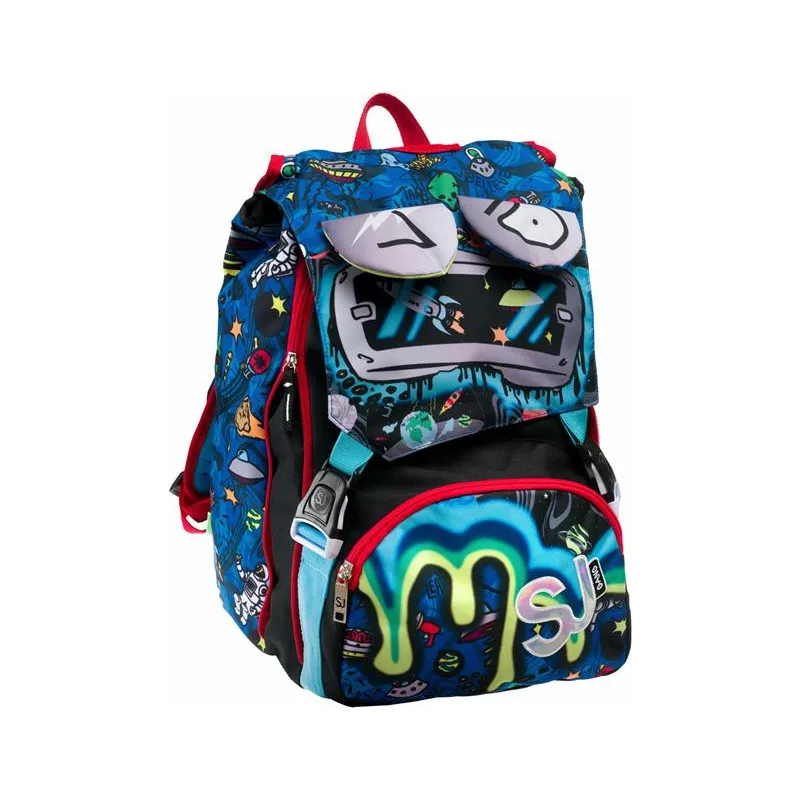 ZAINO SCUOLA SDOPPIABILE BIG SJ GANG WONDROUS BOY27X41X22CM 28L.LO ZAINO CHE MUOVE LE ORECCHIE A TUO COMANDO SEVEN ITALY