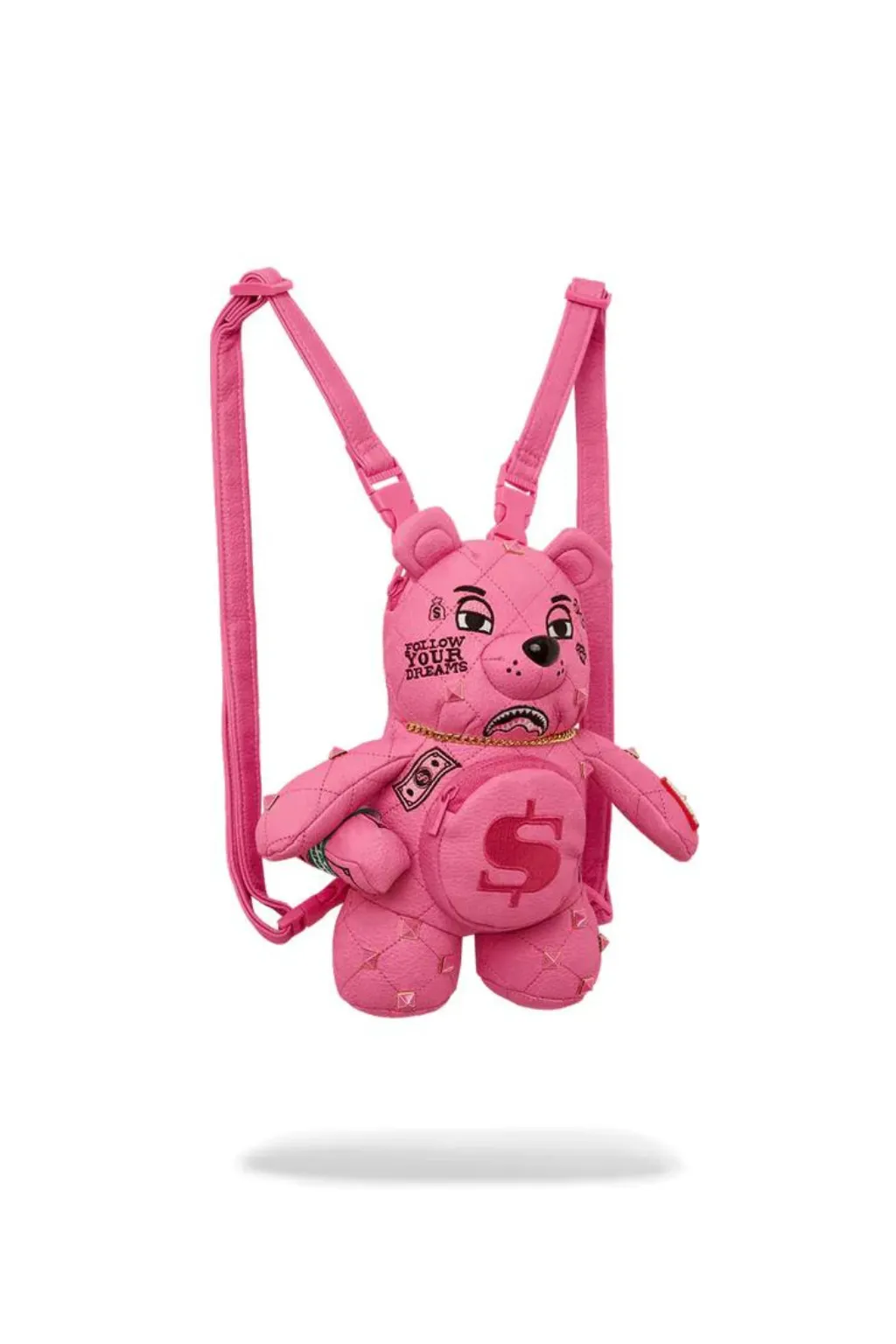 ZAINO SPRAYGROUND PRETTY LITTLE PINK PUNK MINI BEAR BACKPACK ROSA 5555