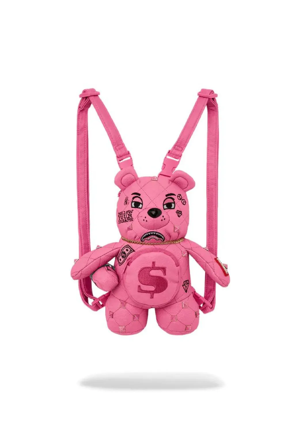 ZAINO SPRAYGROUND PRETTY LITTLE PINK PUNK MINI BEAR BACKPACK ROSA 5555